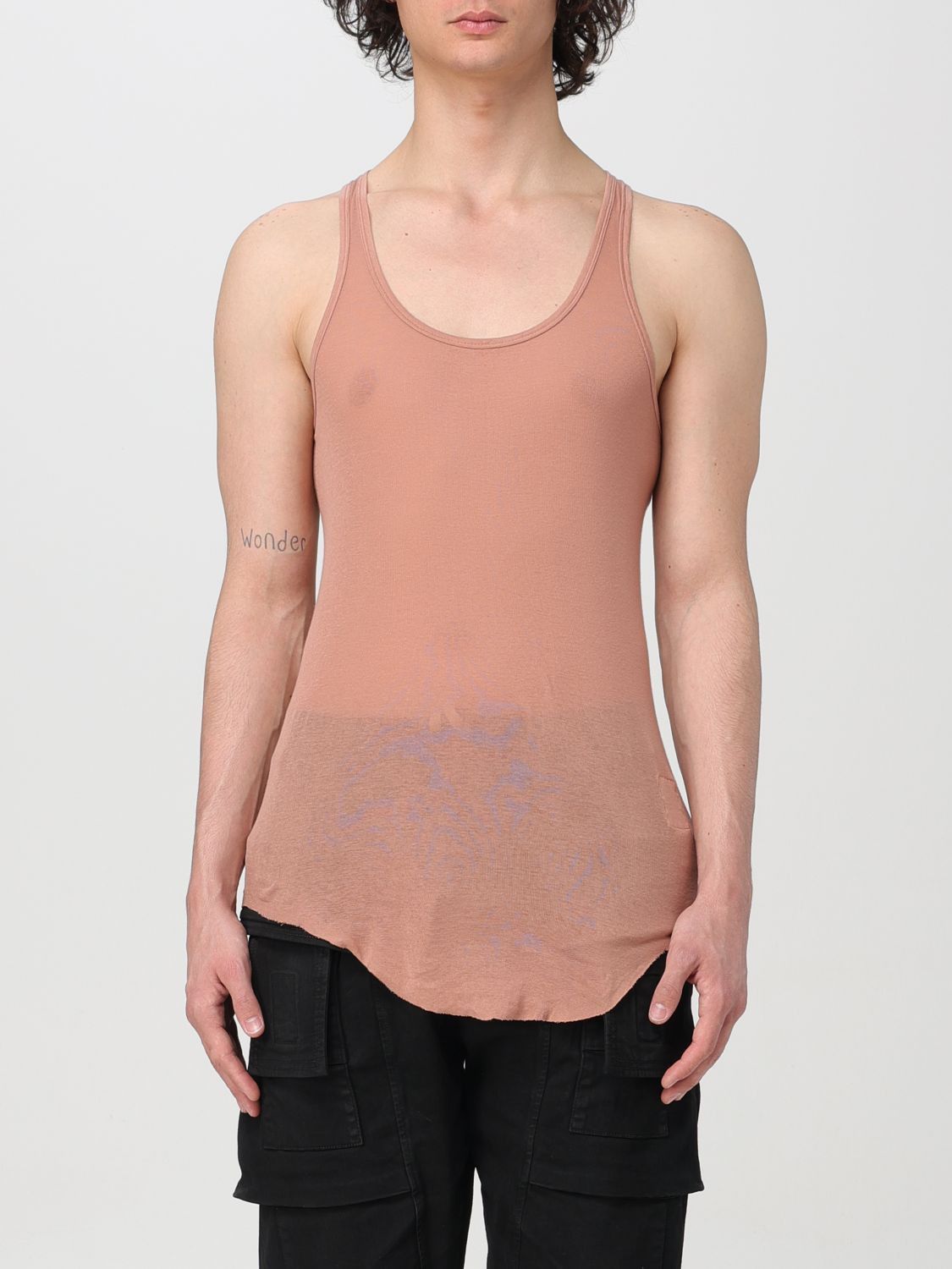 image of Rick Owens Drkshdw Tank Top Men Pink (Size Medium)