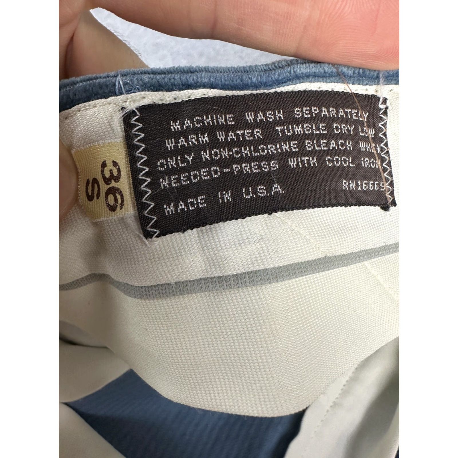 Vintage VINTAGE Corduroy Pants Mens 34x30 Blue Chino Straight Leg 34 Regular USA Casual Size US 34 / EU 50 - 2 Thumbnail
