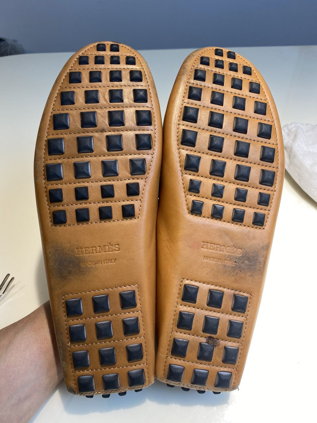 Hermes HERMES Brown IRVING LOAFERS Size US 11 / EU 44 - 10 Thumbnail