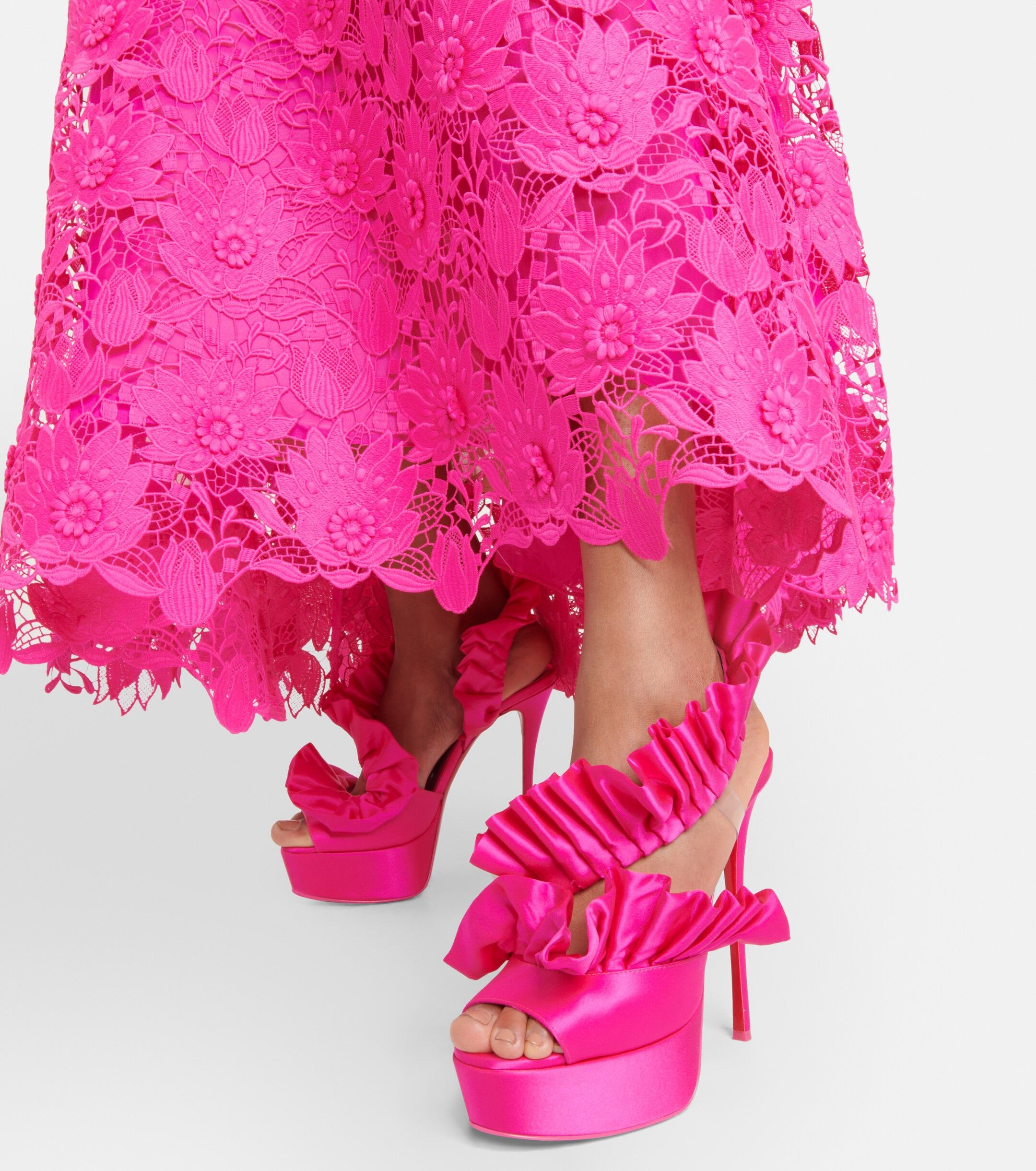 Christian Louboutin o1s1wg110325 Froufrou Alta 150 in Pink Size US 9 / IT 39 - 4 Thumbnail