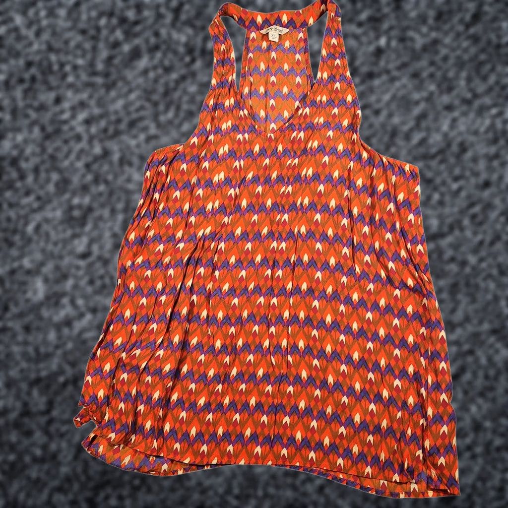 Lucky Brand VINTAGE? Lucky Brand Dress Womens XL Red Multi Racerback Sleeveless Pockets Geo Print Size XL / US 12-14 / IT 48-50 - 1 Thumbnail