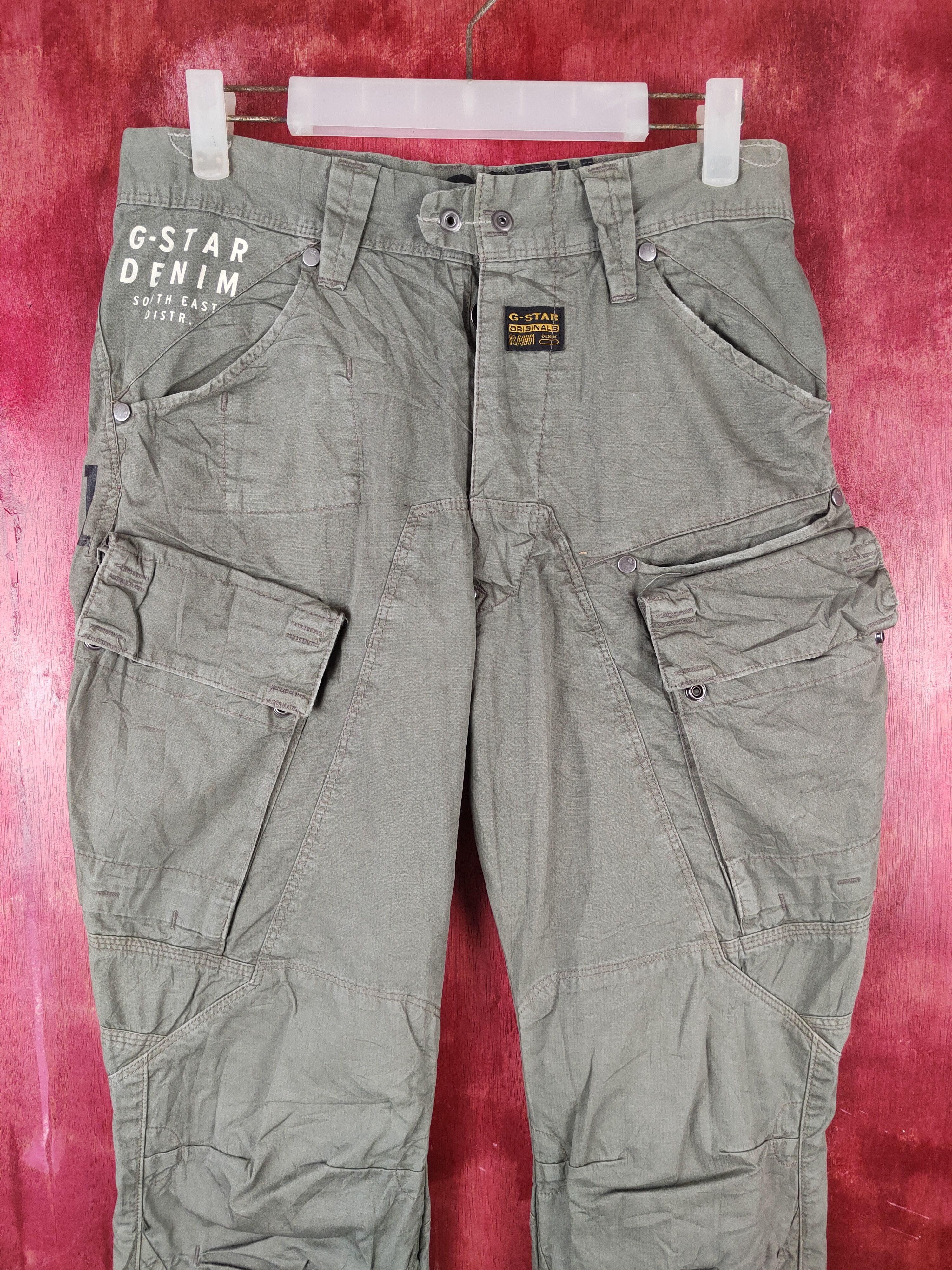 G-Star G-star Raw Olive Multipocket Tactical Cargo Pants #S1318DL Size US 28 / EU 44 - 2 Thumbnail