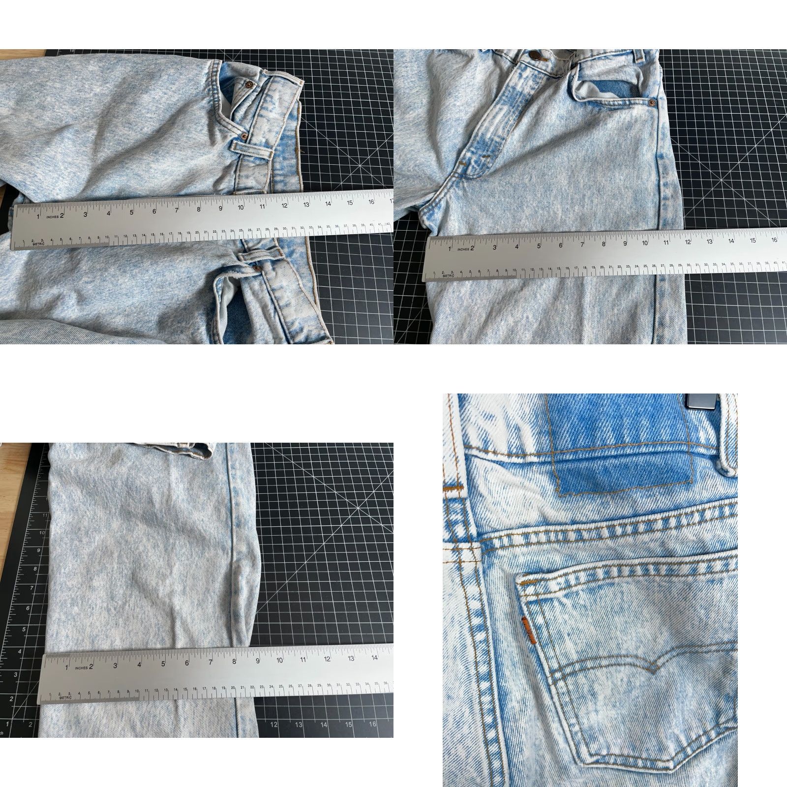 Levi's VTG Levi's Jeans Men's 29 x 29 Orange Tab Blue Acid Wash 80s Tapered Leg Size US 29 - 8 Thumbnail