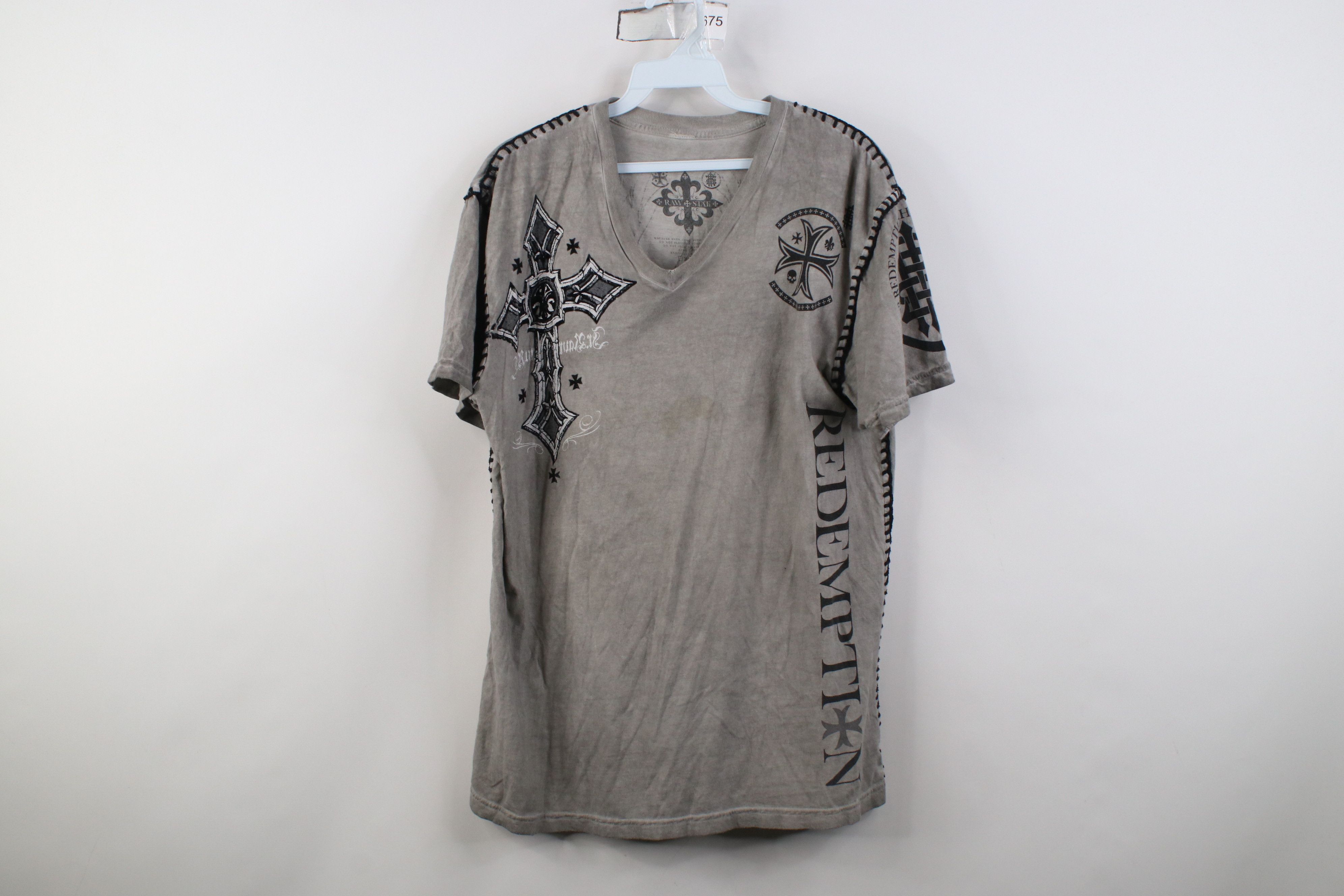 Vintage Y2K Streetwear Cross Stonewash UFC MMA Fighting T-Shirt Gray Size US L / EU 52-54 / 3 - 1 Thumbnail