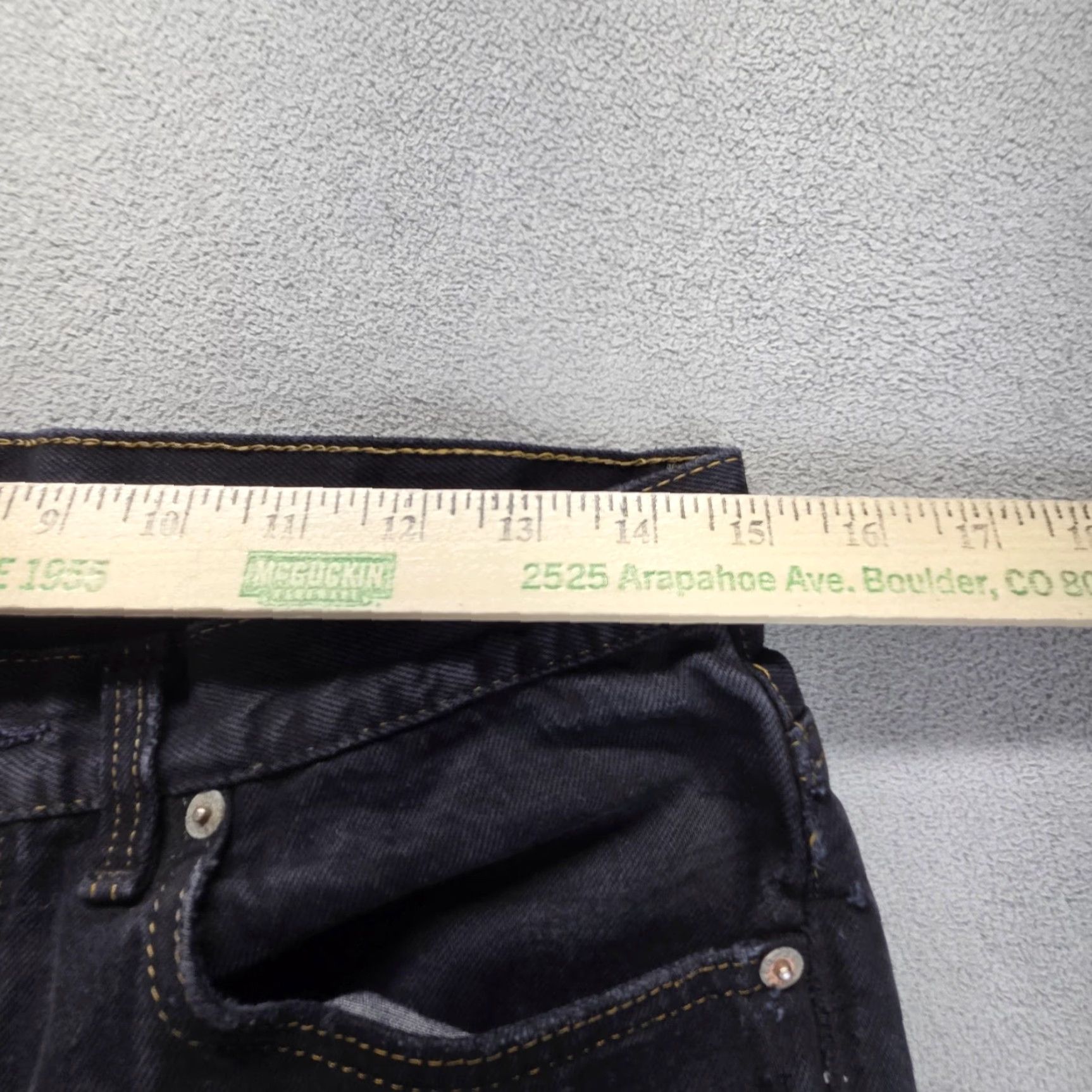 Levi's VTG Levi's 501 Jeans Button USA Distressed Black 29x29 Regular Mens Straight Denim Pants Jeans 501 Relaxed Fit Size US 29 - 3 Thumbnail