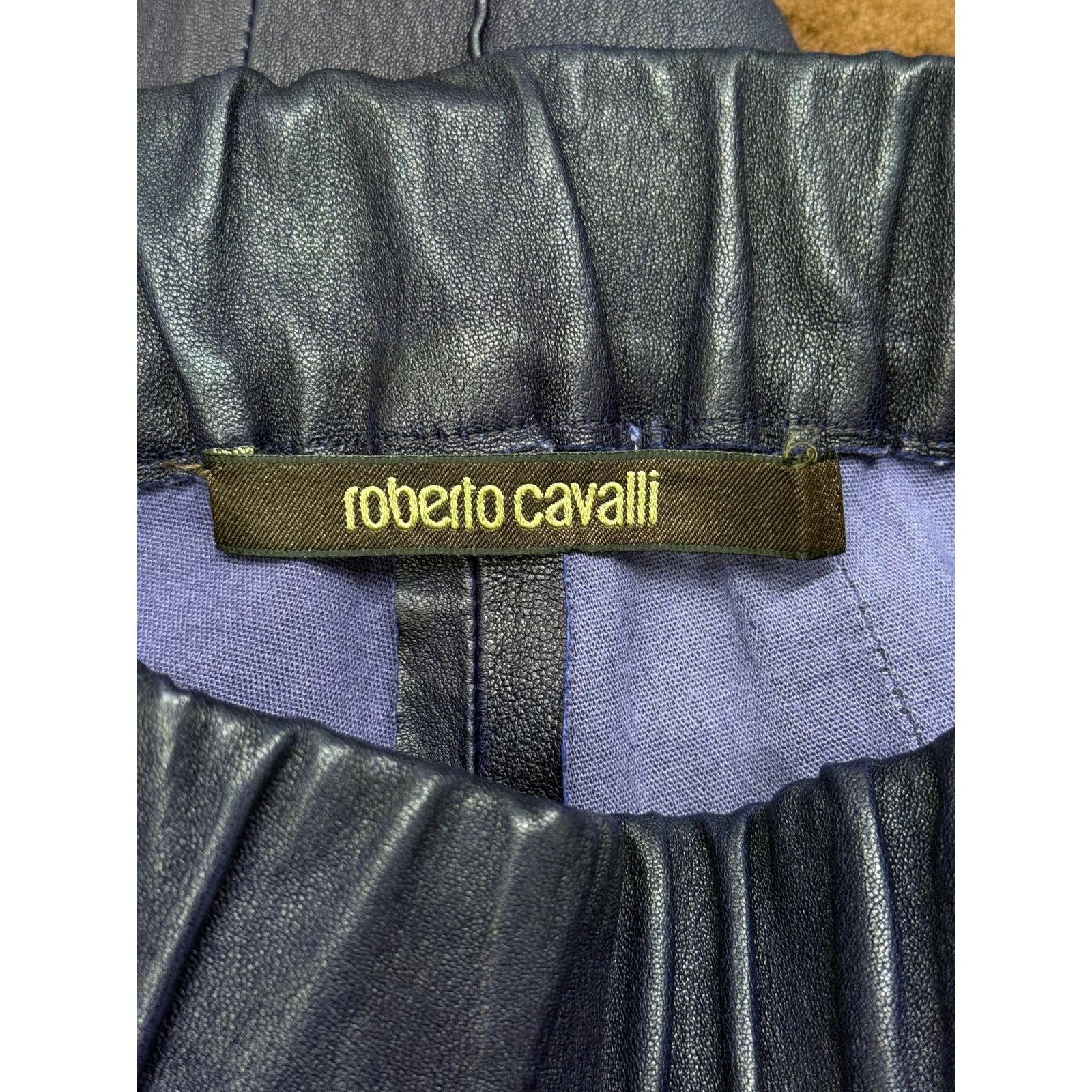 Roberto Cavalli 2010s Roberto Cavalli leather flared pants Size 27" / US 4 / IT 40 - 6 Thumbnail