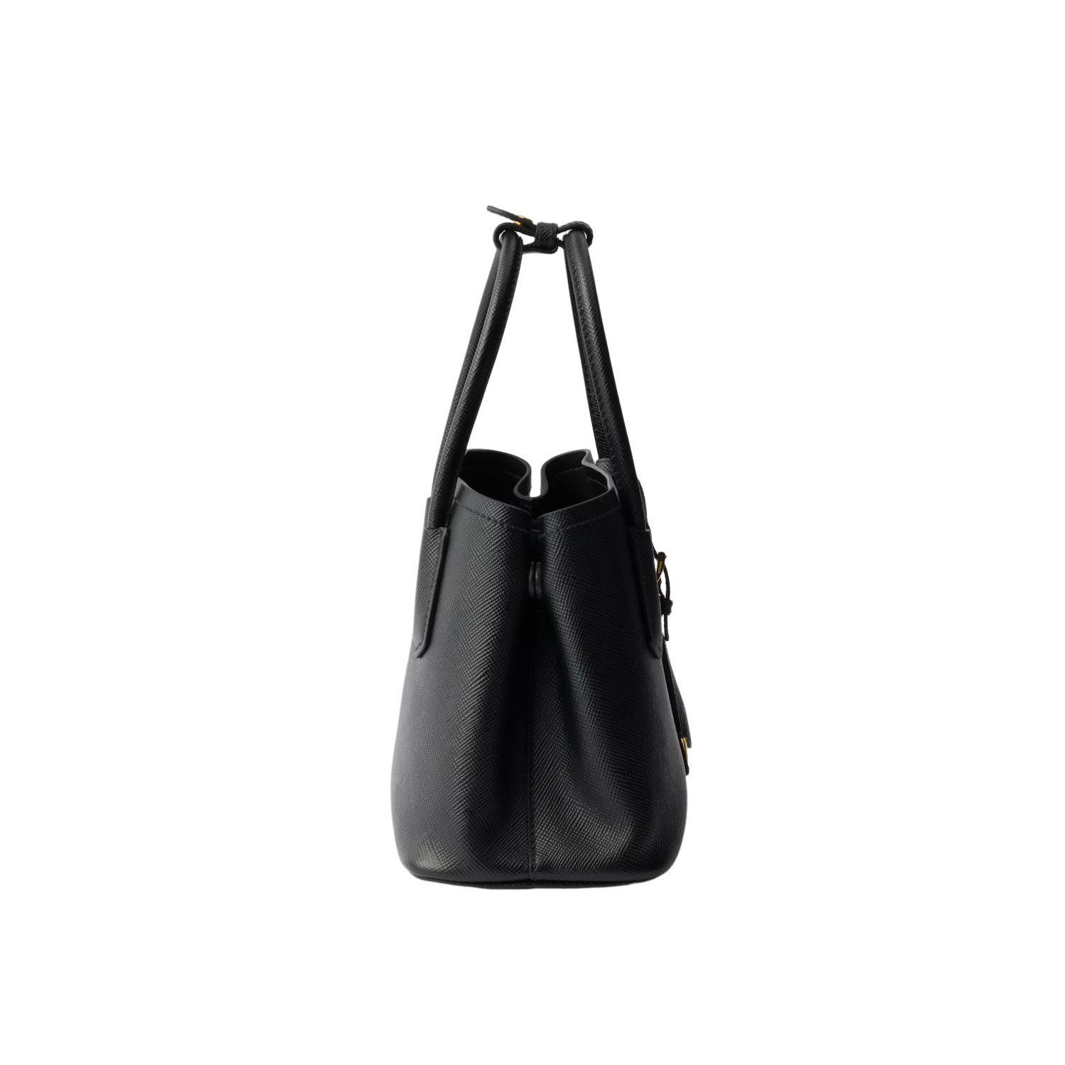 Prada PRADA Small $4000 Black Double Saffiano Leather Top Handle B Size ONE SIZE - 4 Thumbnail