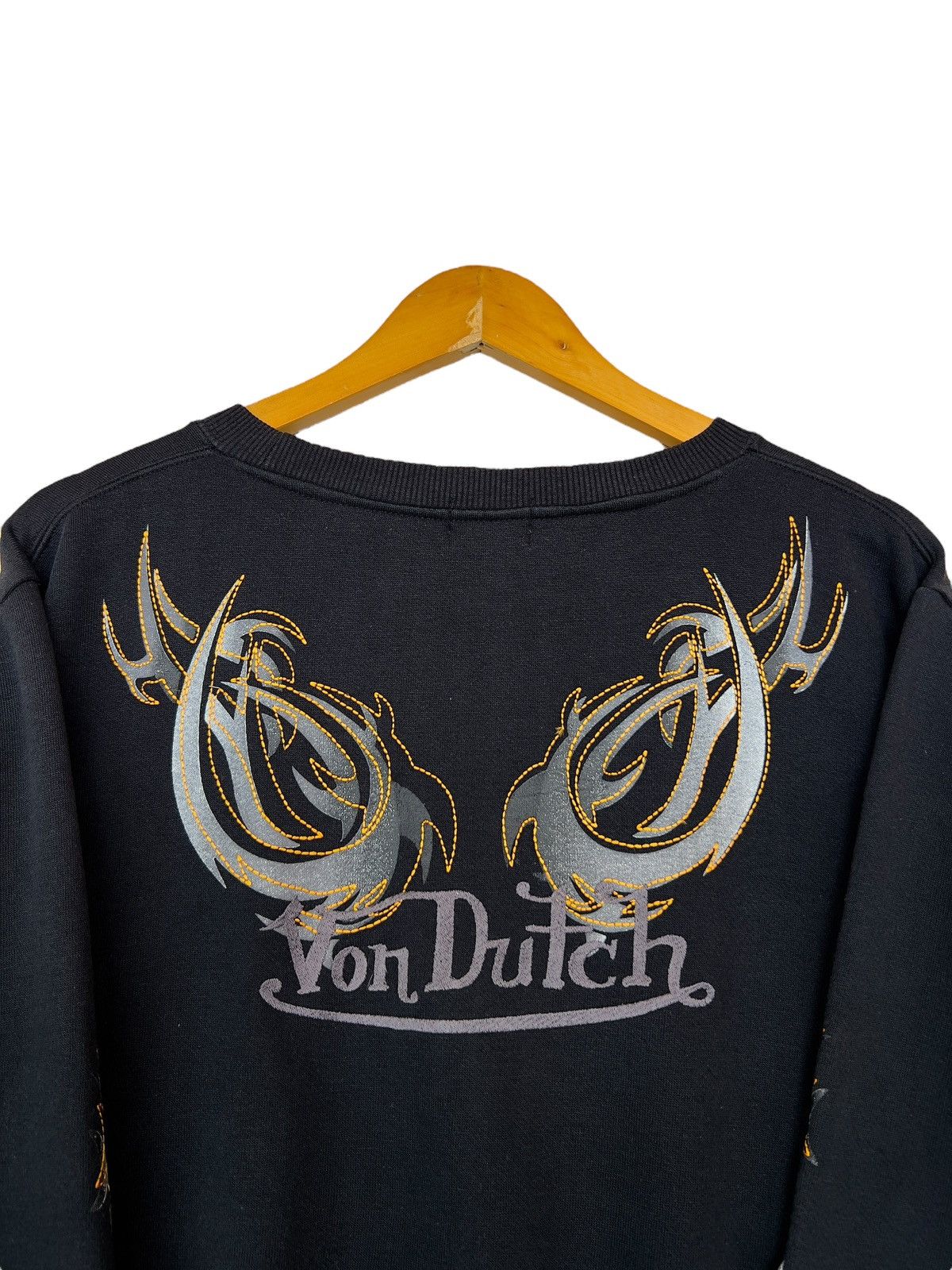 Von Dutch Vintage Von Dutch Eye Flame Black Sweatshirt Size US L / EU 52-54 / 3 - 5 Thumbnail