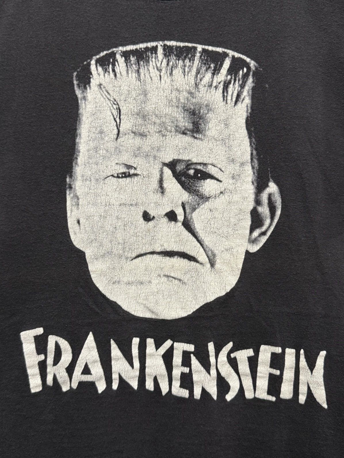 Expert Horror Vintage 90s Frankenstein Big Face Horror Movie Faded Tee Size US M / EU 48-50 / 2 - 2 Thumbnail