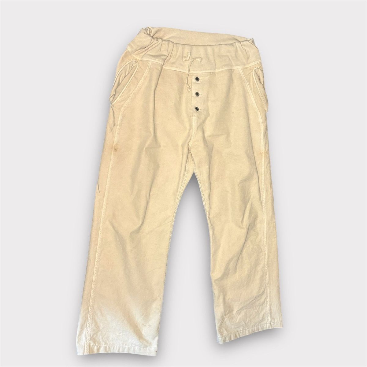 Kapital KAPITAL SOURELLE WIDE STRAIGHT CANVAS PANTS Size US 34 / EU 50 - 1 Thumbnail