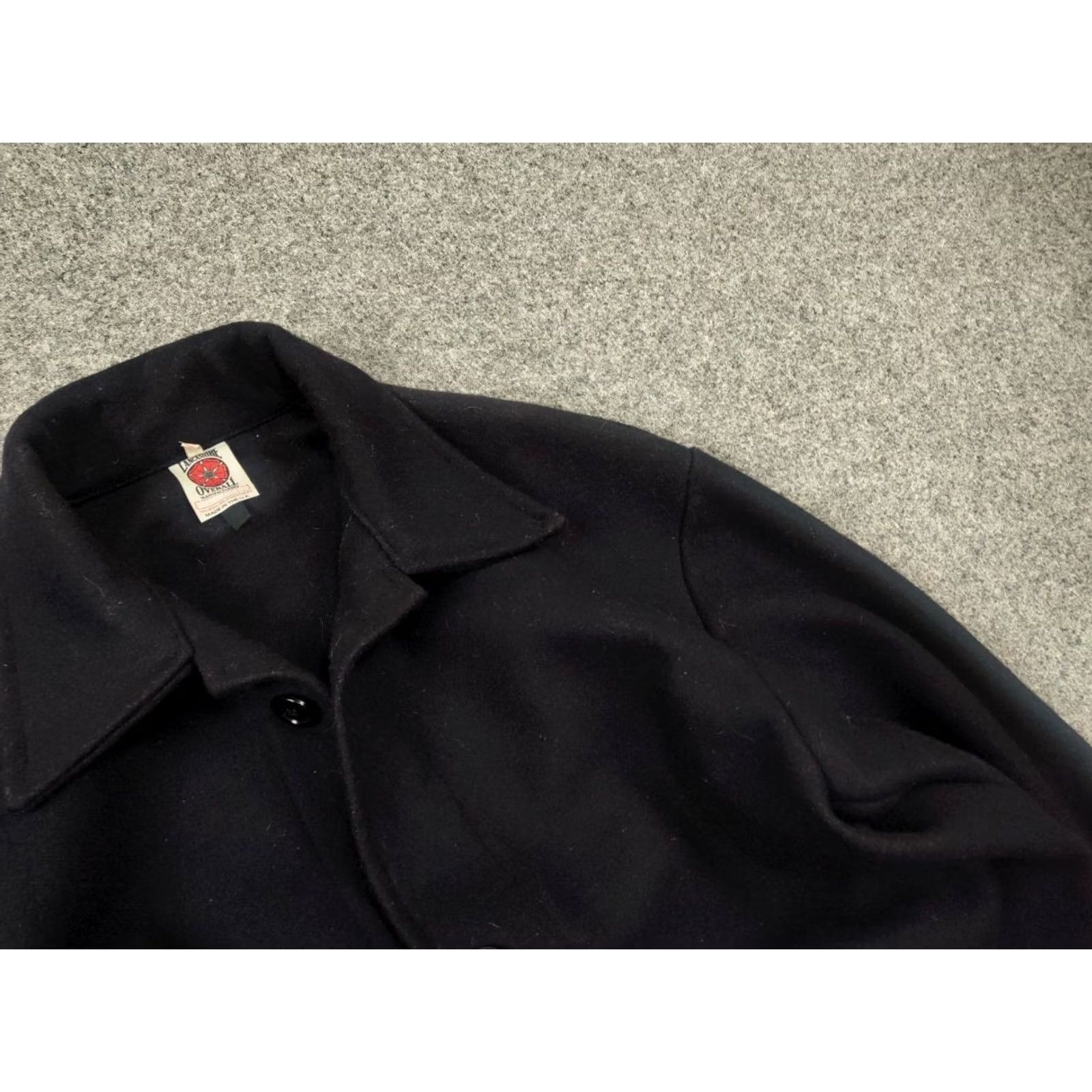 Gloverall VINTAGE Lancashire overall work Jacket XL Black Wool Chore Heavy Wool Jacket Men 90s Army City Classic 85 cm Length Pockets Wool Size US 36 / EU 52 - 6 Thumbnail