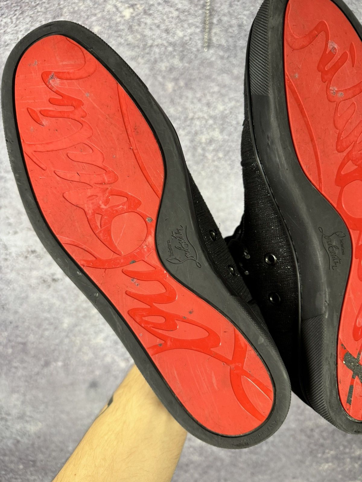 Christian Louboutin Christian Louboutin 43 1/2 sneaker sneakers high top black Size US 10.5 / EU 43-44 - 5 Thumbnail