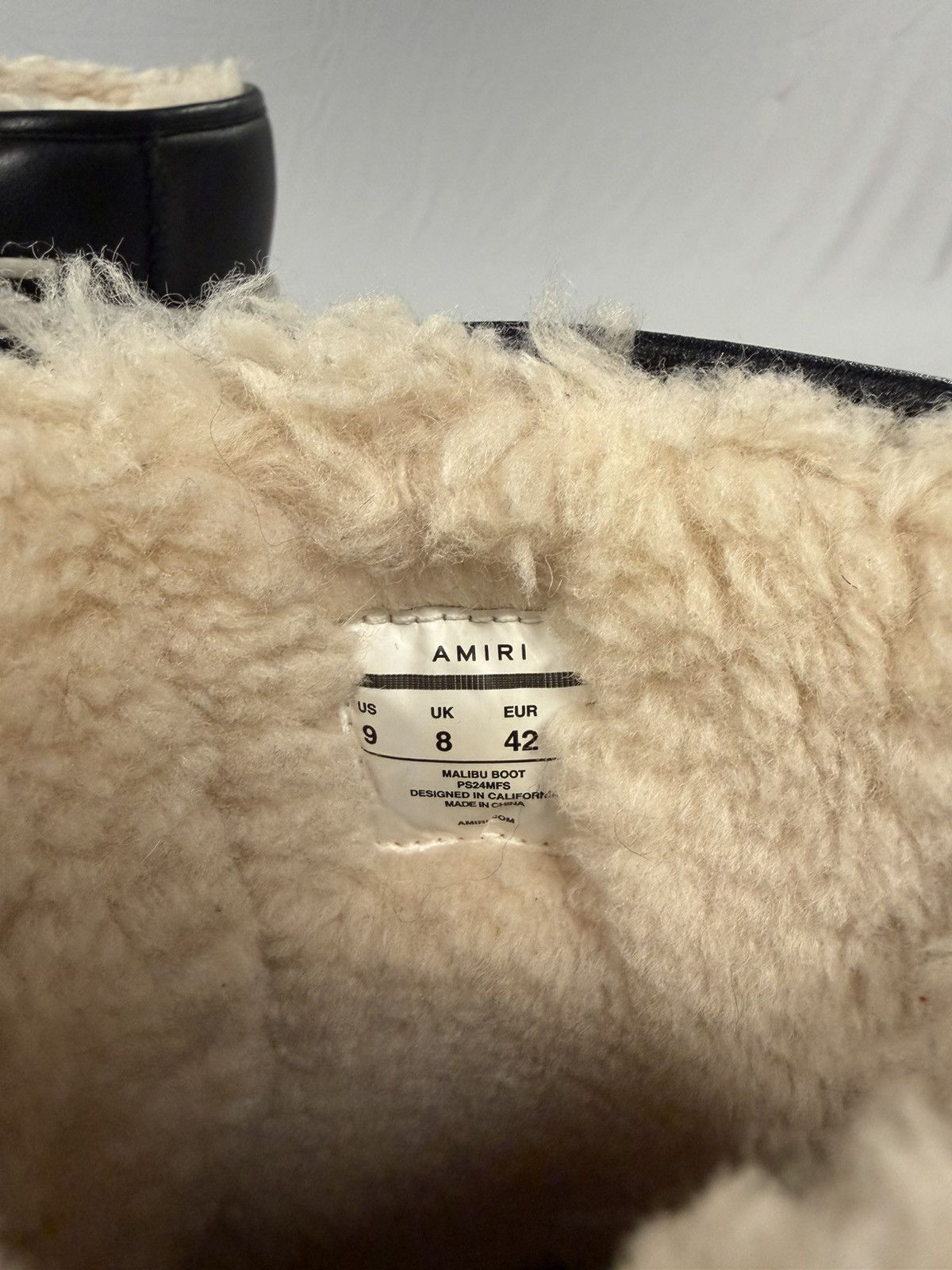 Amiri Amiri Malibu Hi Leather Boots Black Size 9 US Shearling Size US 9 / EU 42 - 9 Thumbnail