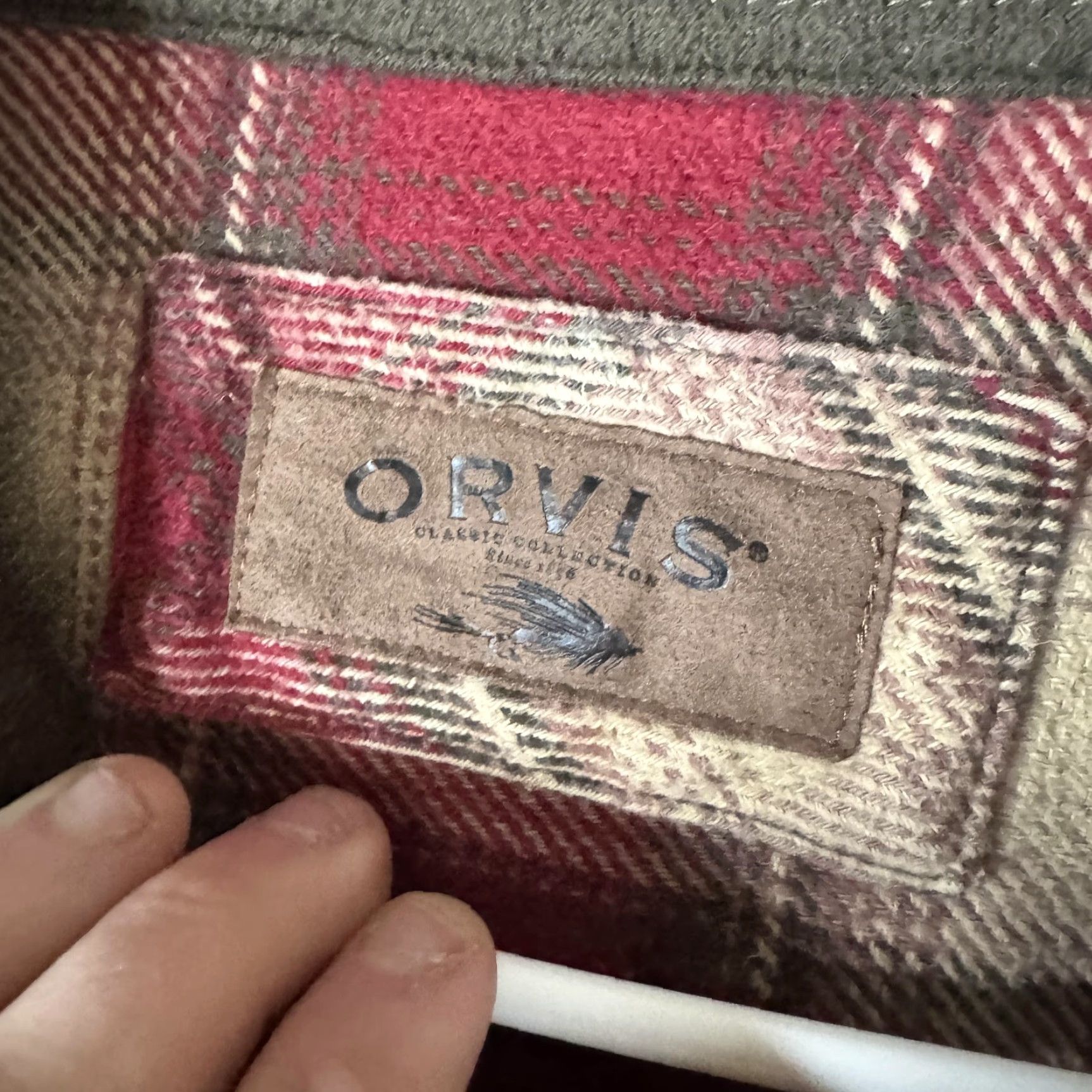 Orvis Orvis Shirt Mens XL Red Plaid Flannel Button Front Long Sleeve Pockets Outdoor Size US XL / EU 56 / 4 - 7 Thumbnail