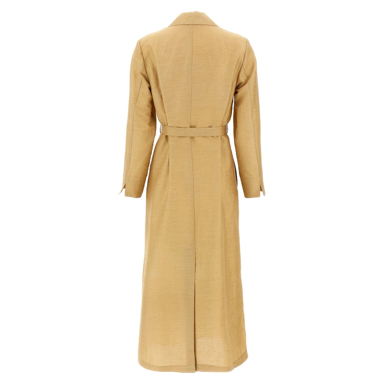Max Mara MAX MARA Meandro Beige Linen Long Coat New & Authentic (Wome Size L / US 10 / IT 46 - 2 Thumbnail