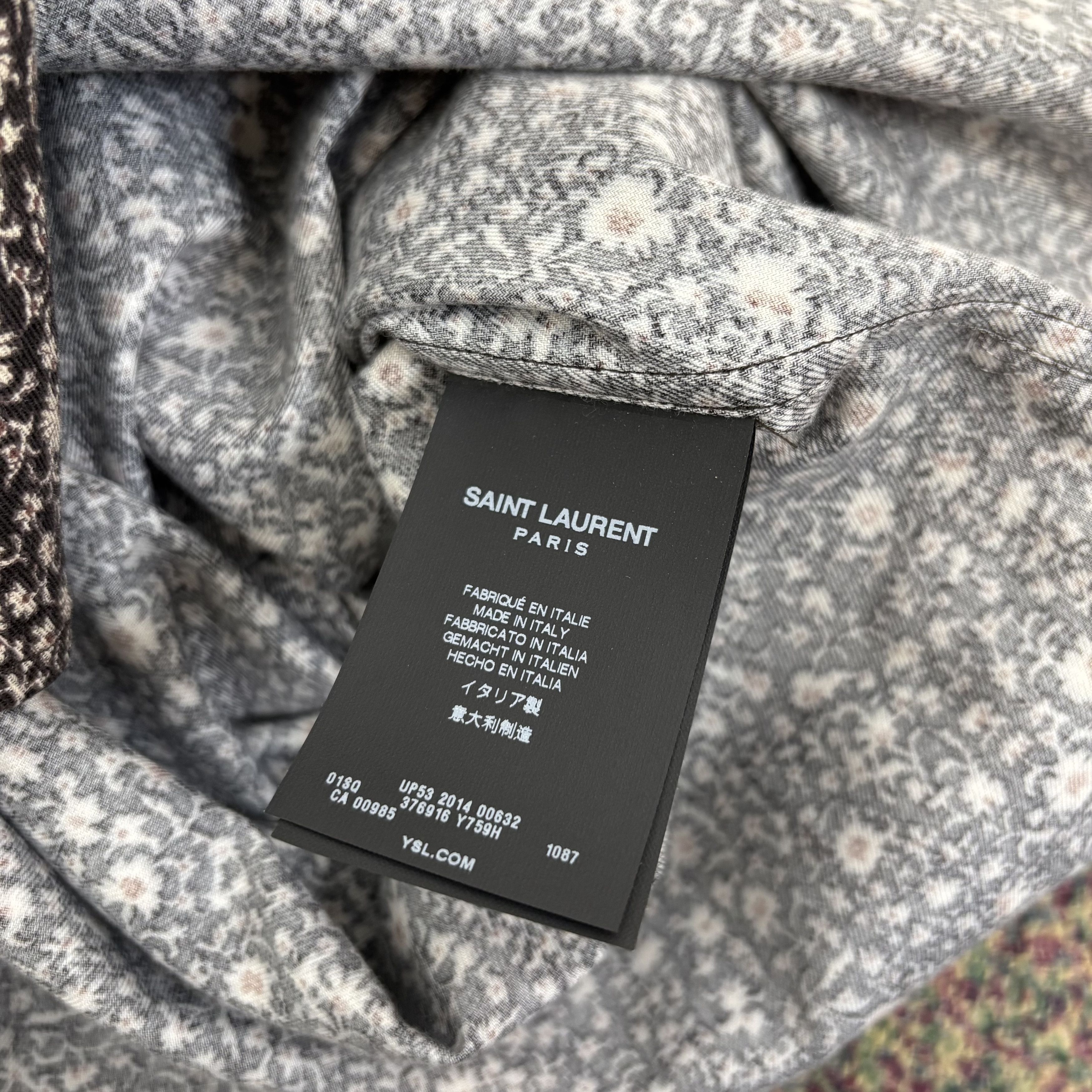 Saint Laurent Paris Saint Laurent Floral Shirt Size US XL / EU 56 / 4 - 5 Thumbnail