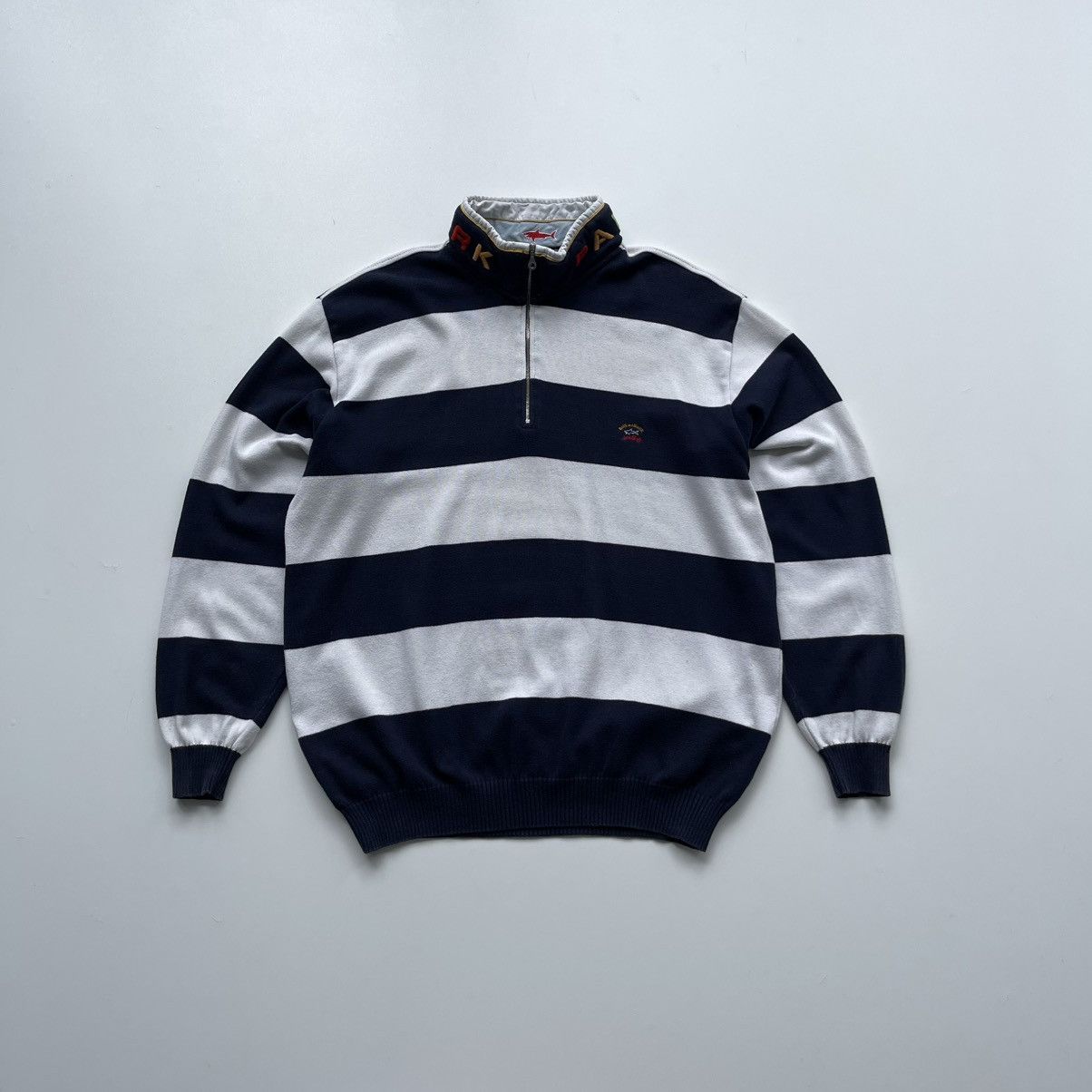 Paul & Shark × Vintage Paul & Shark Yachting Watershed Blue Denim Half Zip Sweater Size US XXL / EU 58 / 5 - 1 Thumbnail