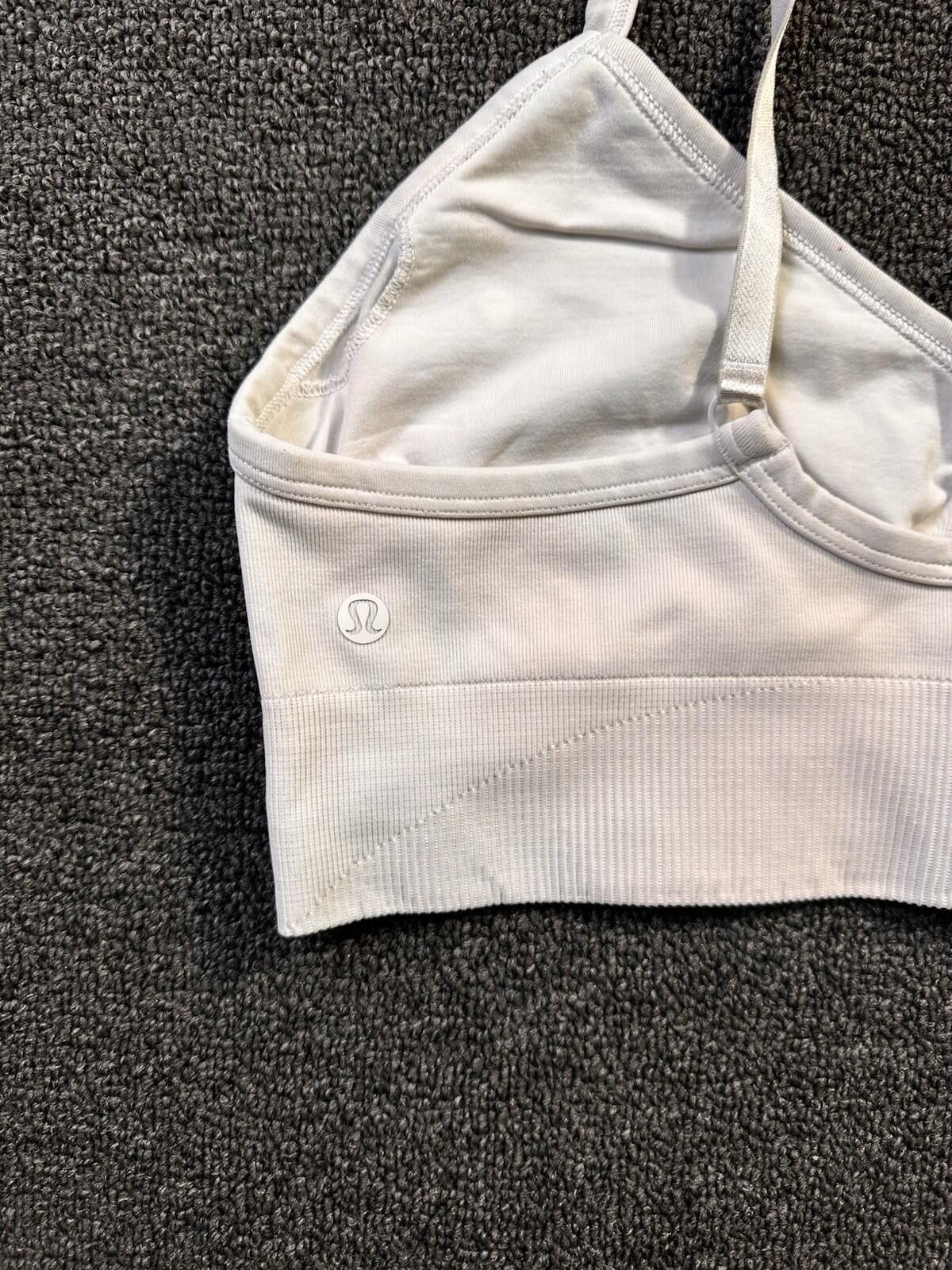 Lululemon Lululemon White Ebb to Street Bra C/D (no pads) Sz 10 Size ONE SIZE - 4 Thumbnail