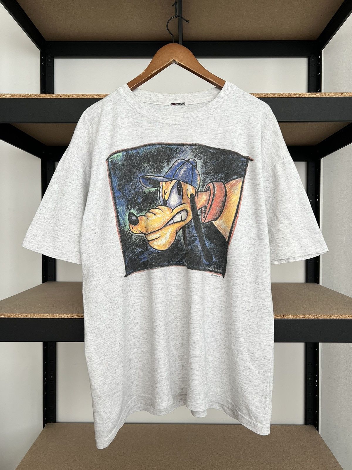 Disney Vintage 90s Disney Pluto Dog Cartoon Gray T-shirt Size US XL / EU 56 / 4 - 1 Thumbnail