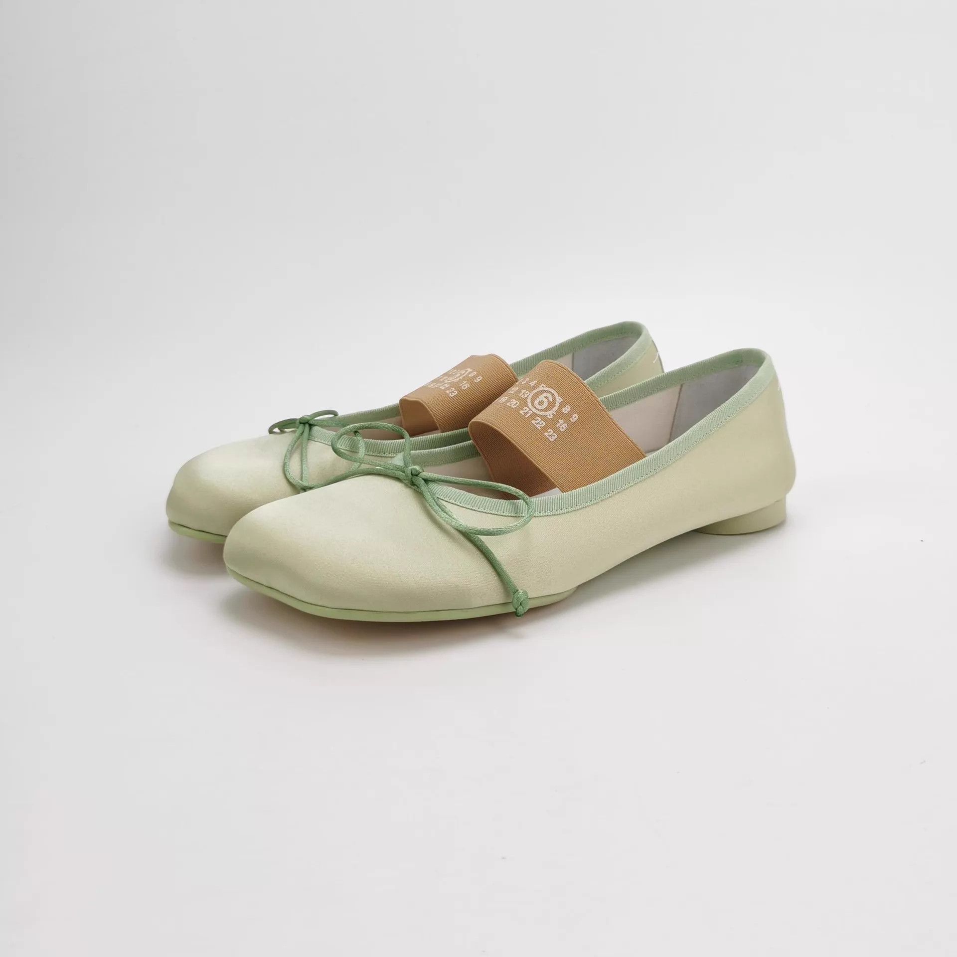 Maison Margiela Maison Margiela MM6 Apple Green Bow Ballet Flats 36.5 Size US 6 / IT 36 - 1 Thumbnail