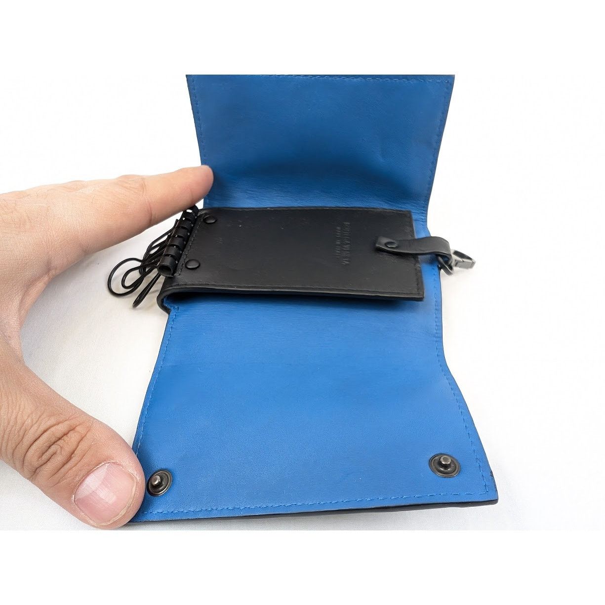 Bottega Veneta o1rshd1 Size: OS / Intreccio Light Calf Key Chain In Nero Size ONE SIZE - 12 Thumbnail