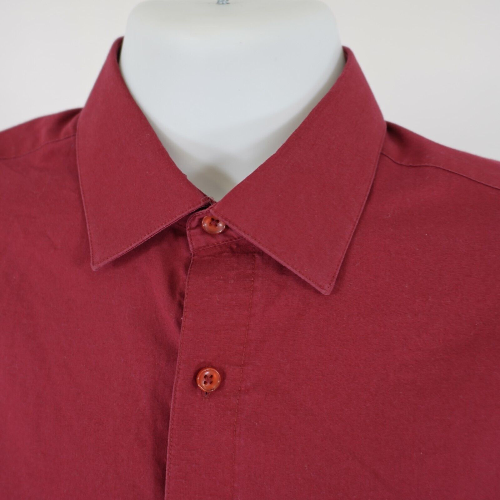 Pierre Cardin Pierre Cardin Slim Fit Red 2XL Collared Dress Shirt Pocket C Size US XXL / EU 58 / 5 - 3 Thumbnail