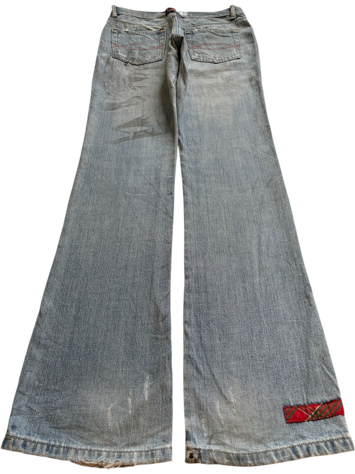 Abercrombie & Fitch Vintage Abercrombie Faded Wash Distressed Bootcut Flare Jean Size US 28 / EU 44 - 2 Thumbnail