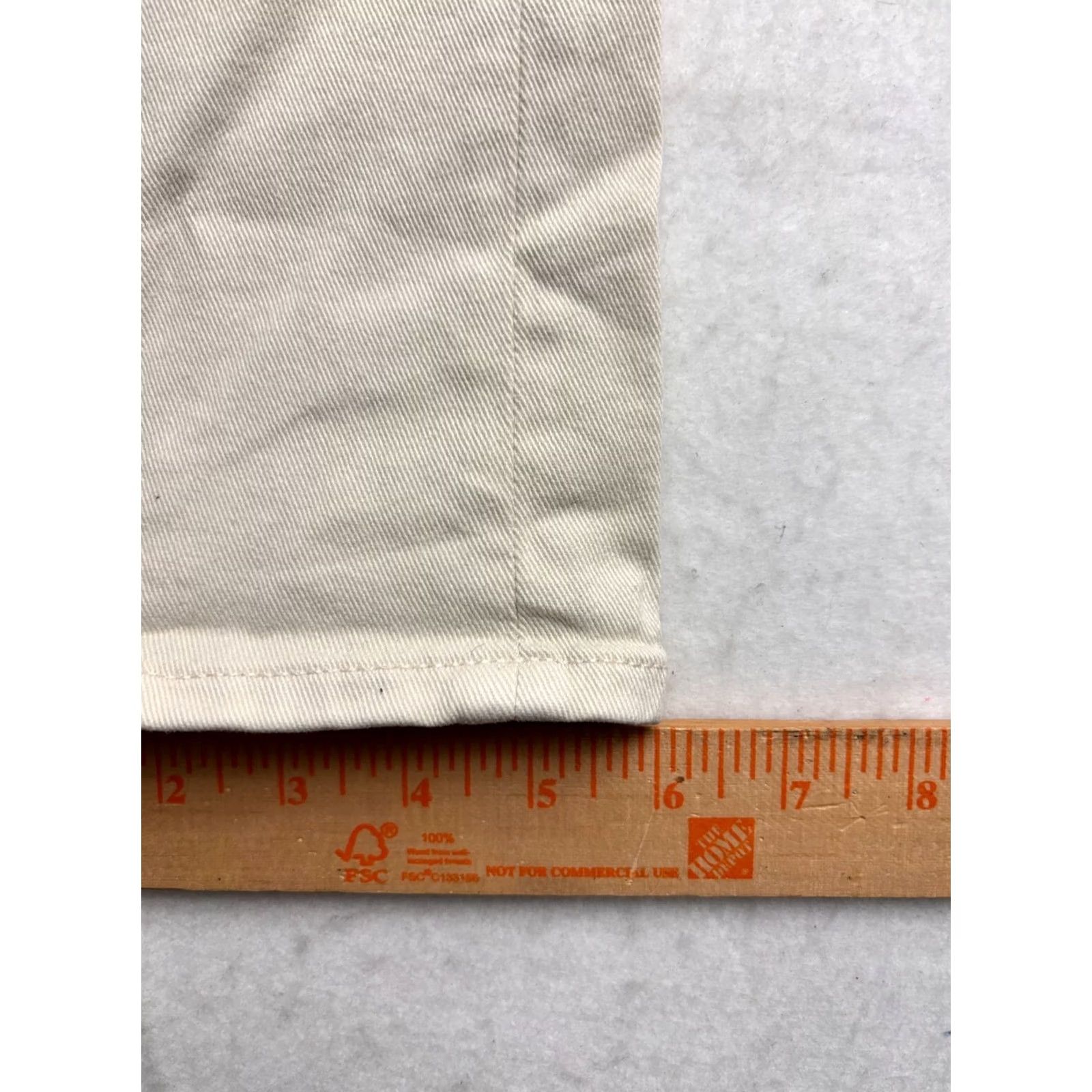 Vintage AG Mari High Rise Slim Straight Stretch Jeans Cream Women Size 23R Fits (24x29) Size 40" / US 18 - 7 Thumbnail
