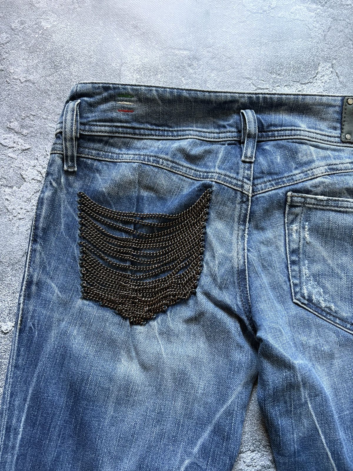 Diesel Vintage Diesel Matic Washed Faded Distressed Y2K Jeans Size 28" / US 6 / IT 42 - 5 Thumbnail
