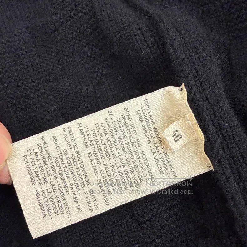 Hermes Hermes Black Striped H Monogram Wool Knit Cardigan Size S / US 4 / IT 40 - 3 Thumbnail