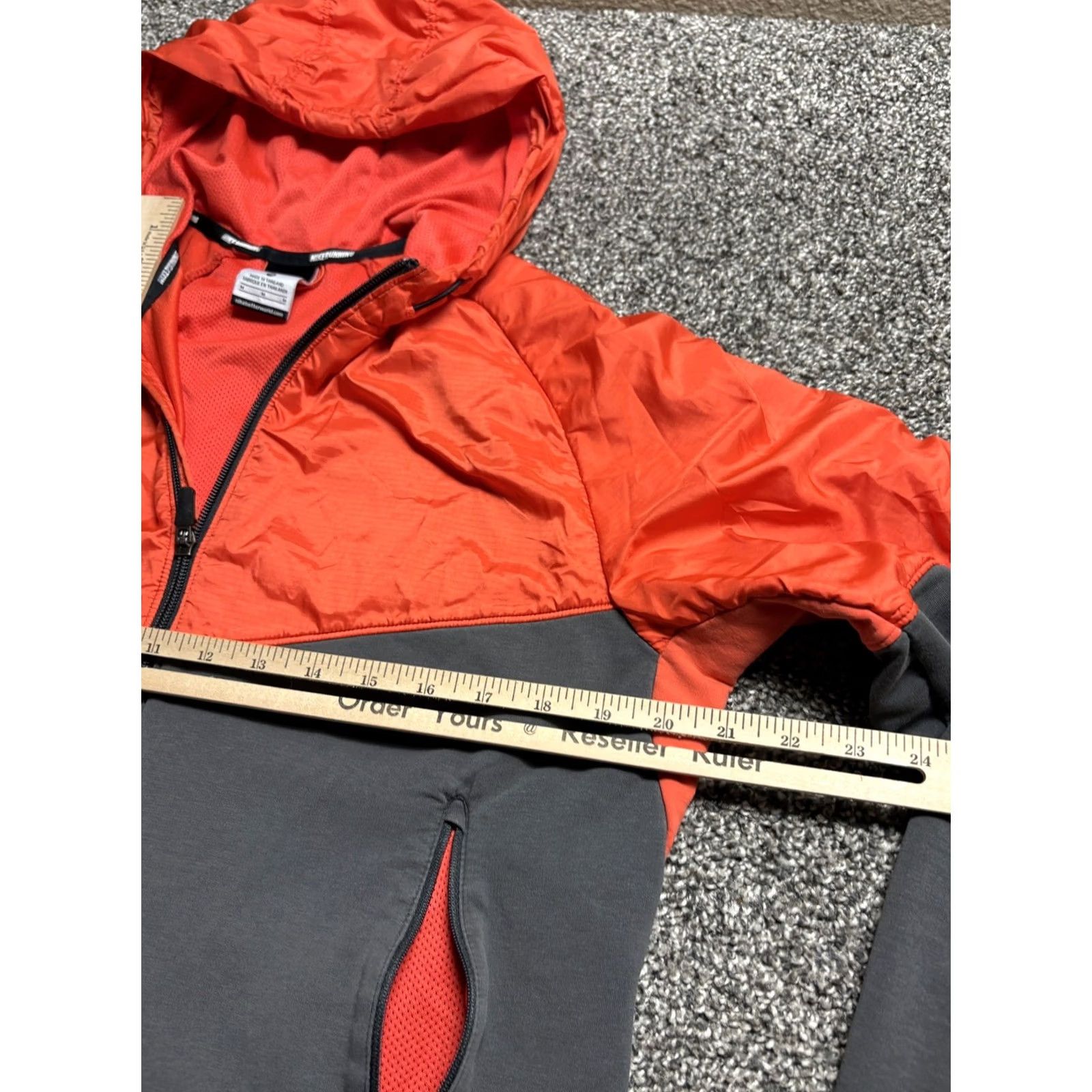 Nike Nike Running Jacket Hooded Mens Medium Orange Full Just Do It Reflective 453473 - Excellent Condition Size US M / EU 48-50 / 2 - 5 Thumbnail
