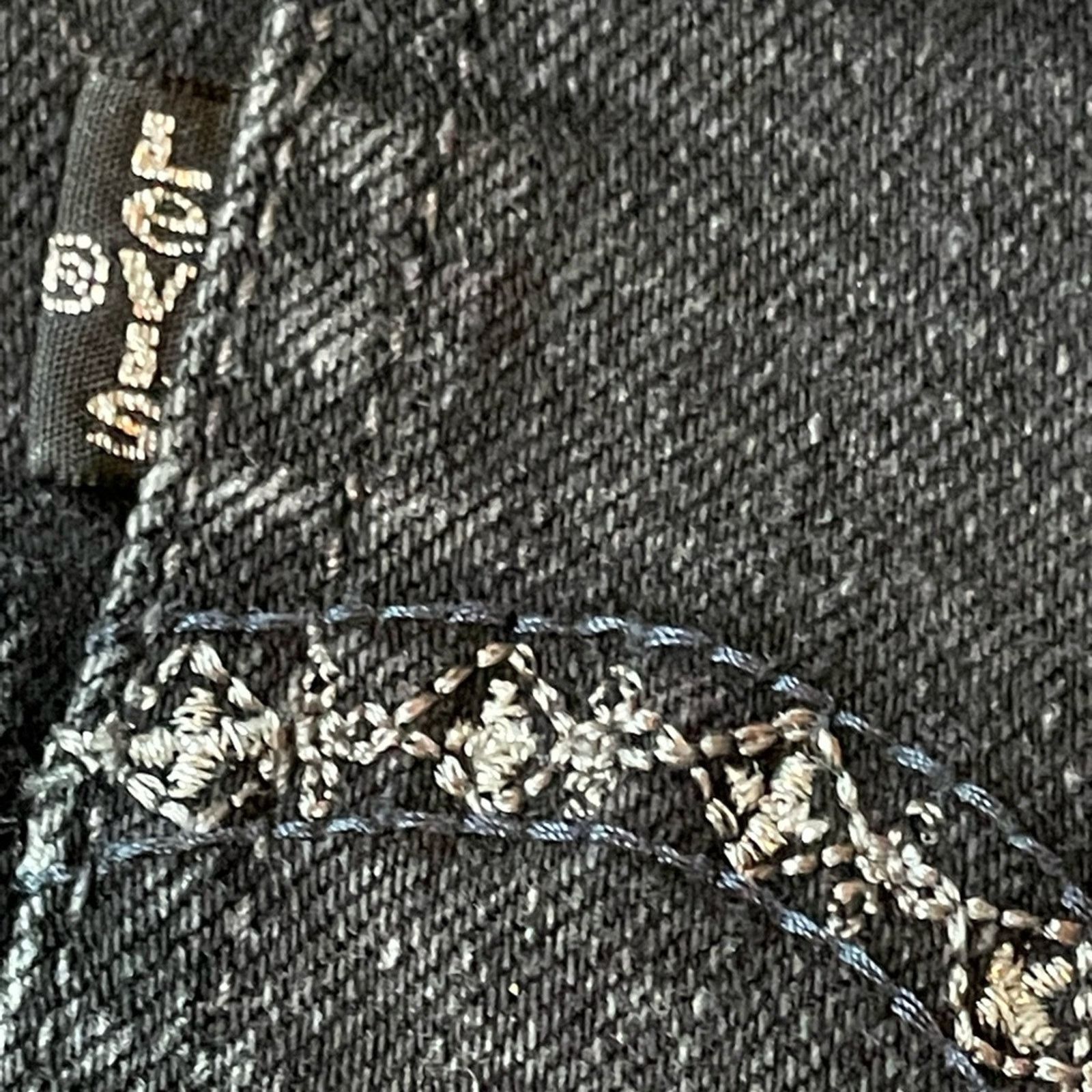 Levi's Levi's Silver Tab Black Mid Rise Skinny Denim Jeans size 6 Size 28" / US 6 / IT 42 - 3 Thumbnail