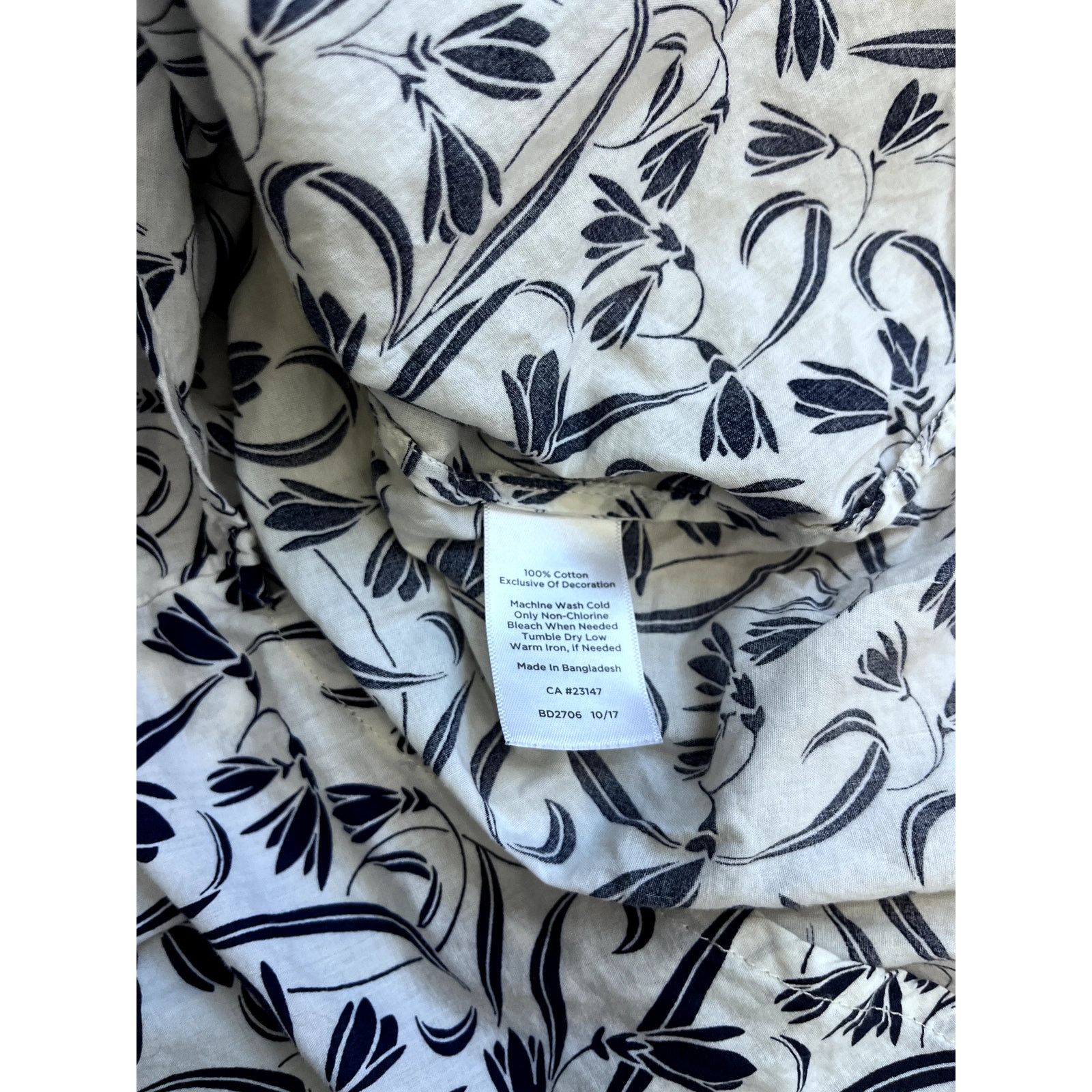 Talbots Women's Black and White Talbots Blouse LP Size L / US 10 / IT 46 - 7 Thumbnail