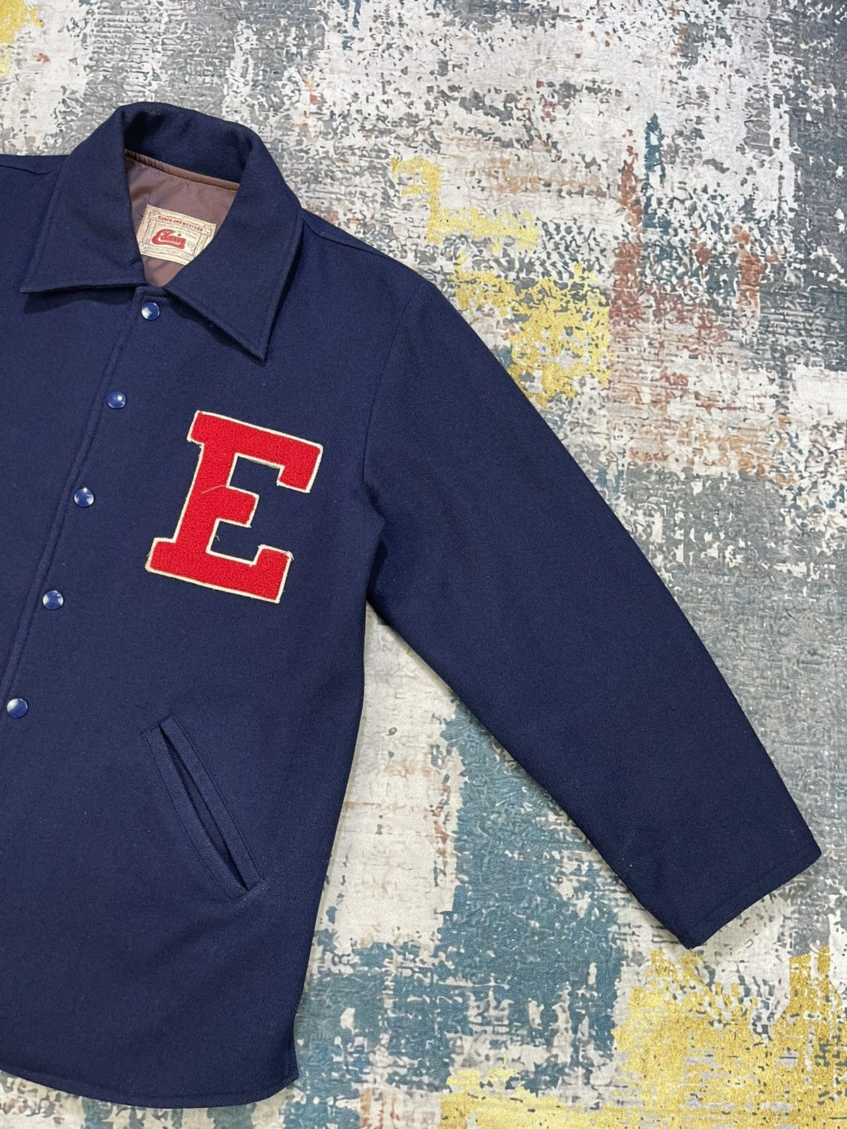 Edwin Vtg Edwin Ranch & Wester Letterman Wool Coach Jacket Size US M / EU 48-50 / 2 - 1 Thumbnail
