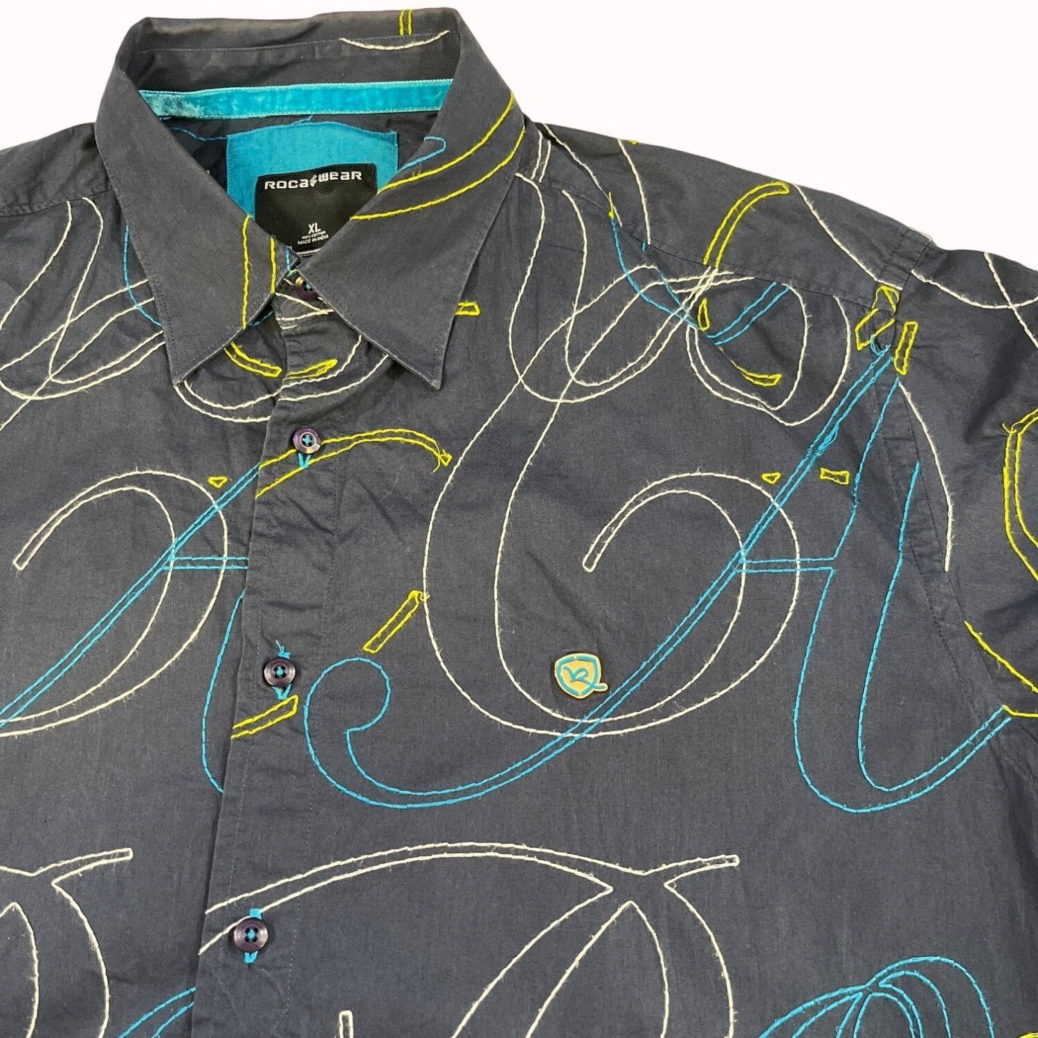 Rocawear Rocawear Men's Navy Blue Shirt/Button Up Size XL SKU 5143 Size US XL / EU 56 / 4 - 4 Thumbnail