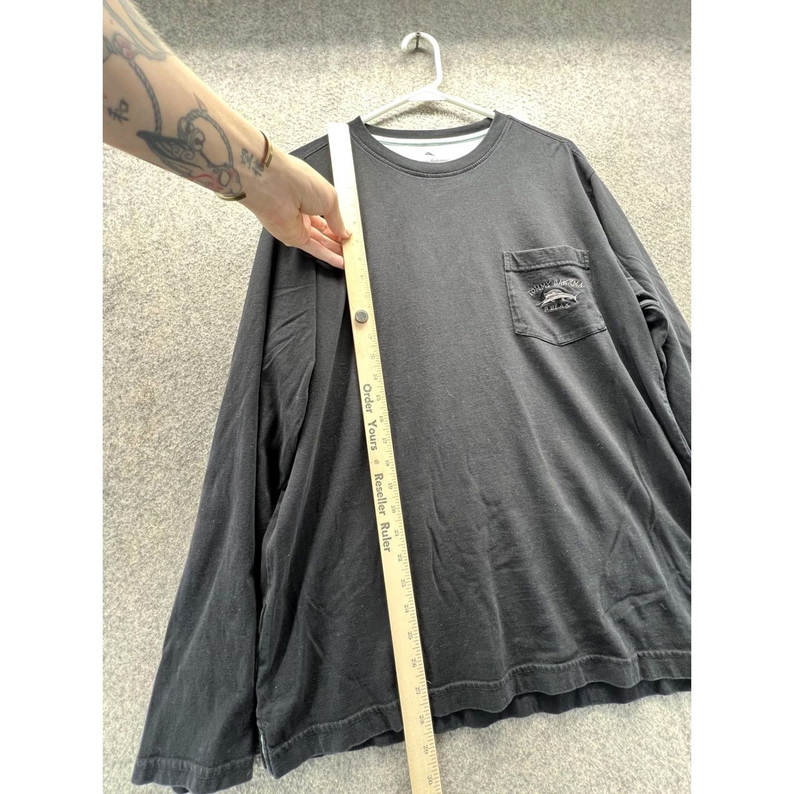 Tommy Bahama Tommy Bahama Shirt Mens M Black Relax Pima Cotton Pocket Long Sleeve Tee Size US M / EU 48-50 / 2 - 4 Thumbnail