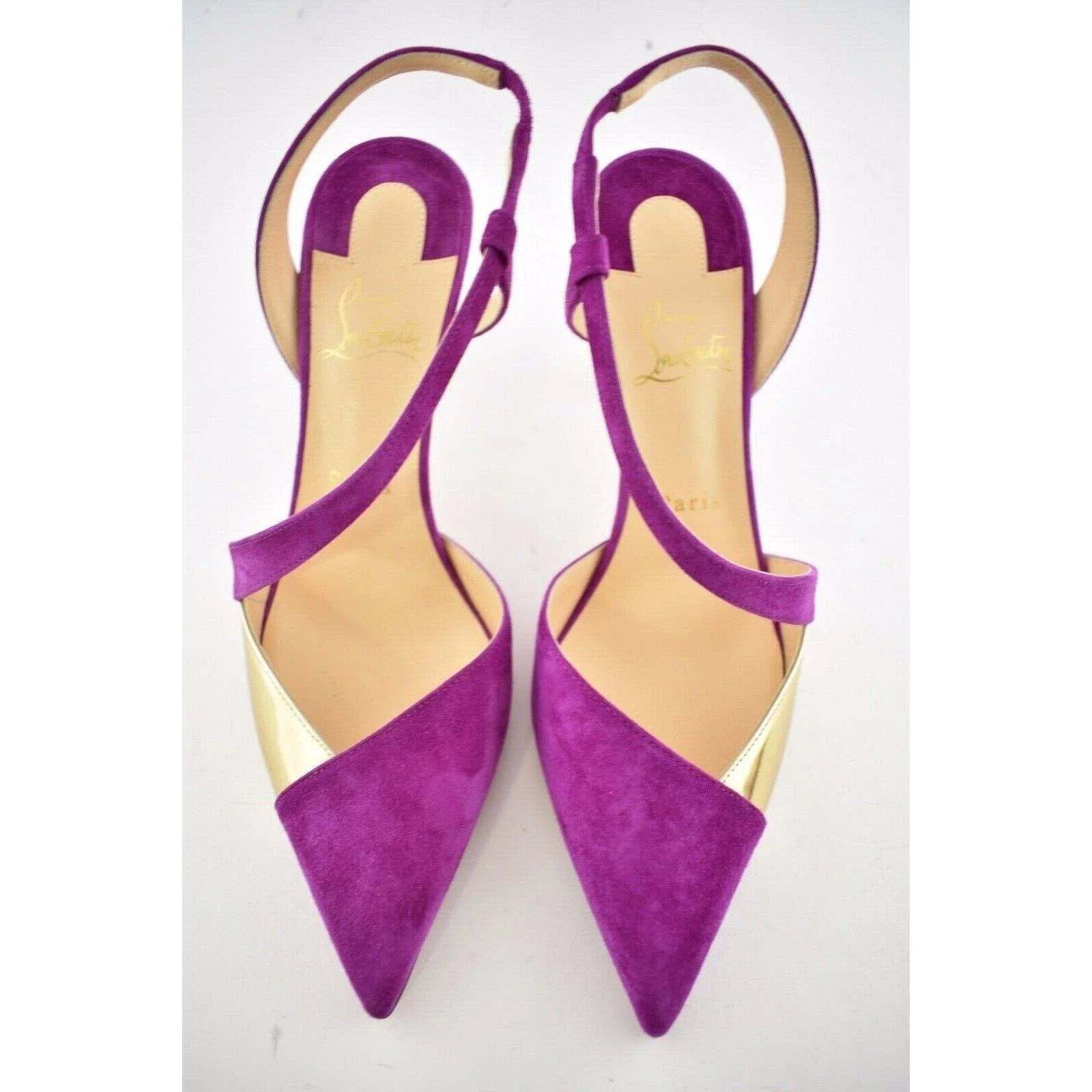 Christian Louboutin Christian Louboutin Platina 85 Pink Richelieu Cross Strap Size US 8.5 / IT 38.5 - 7 Thumbnail