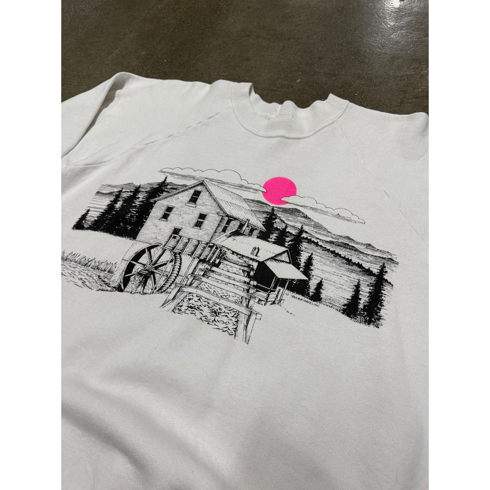 Vintage Vintage 1990's Farm Sunset Crewneck Size US XL / EU 56 / 4 - 2 Thumbnail