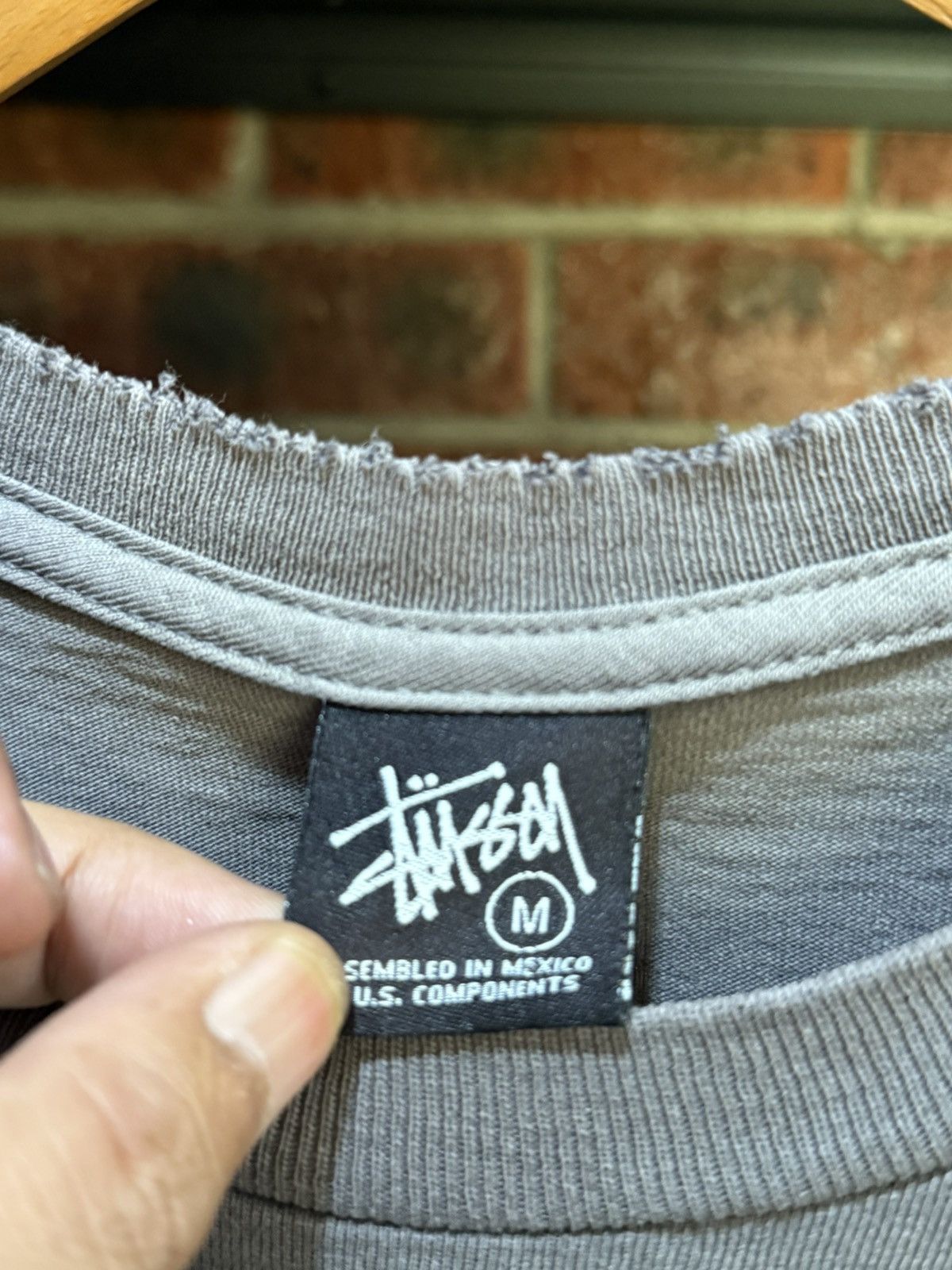 Stussy Thrashed Vintage Stussy Mini Green Logo Sun Faded Tee Size US M / EU 48-50 / 2 - 4 Thumbnail