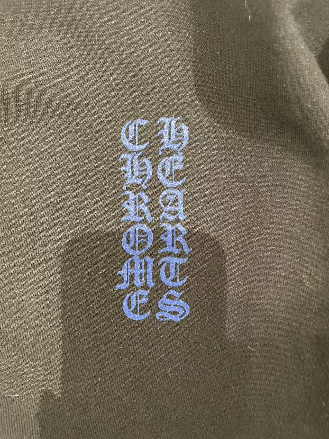 Chrome Hearts Chrome Hearts Blue Vertical Script Logo Pullover Hoodie Size M / US 6-8 / IT 42-44 - 3 Thumbnail