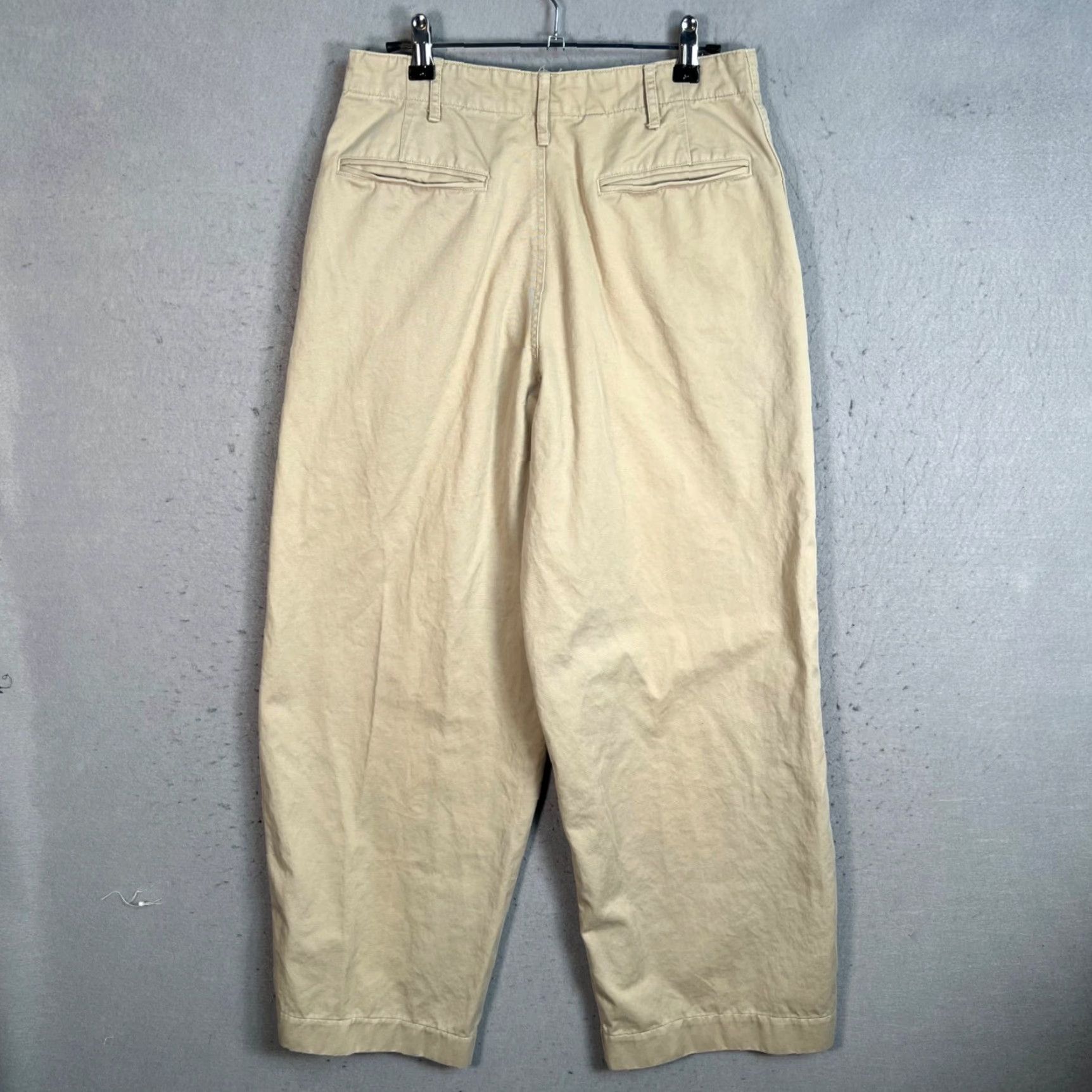 Ralph Lauren Ralph Lauren Womens Beige Cotton Wide Leg Pants Size 8 Chino Casual Size 30" / US 8 / IT 44 - 2 Thumbnail