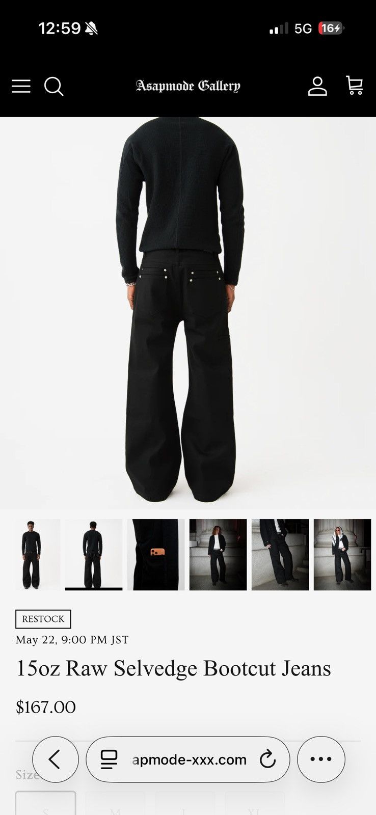 BOTTOMS – Asapmode Raw Selvedge BootcutJeans-White