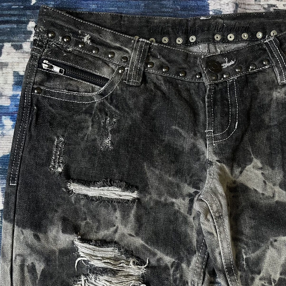 14th Addiction smoke acid wash distressed Jeans Gothic Punk Size US 33 - 4 Thumbnail
