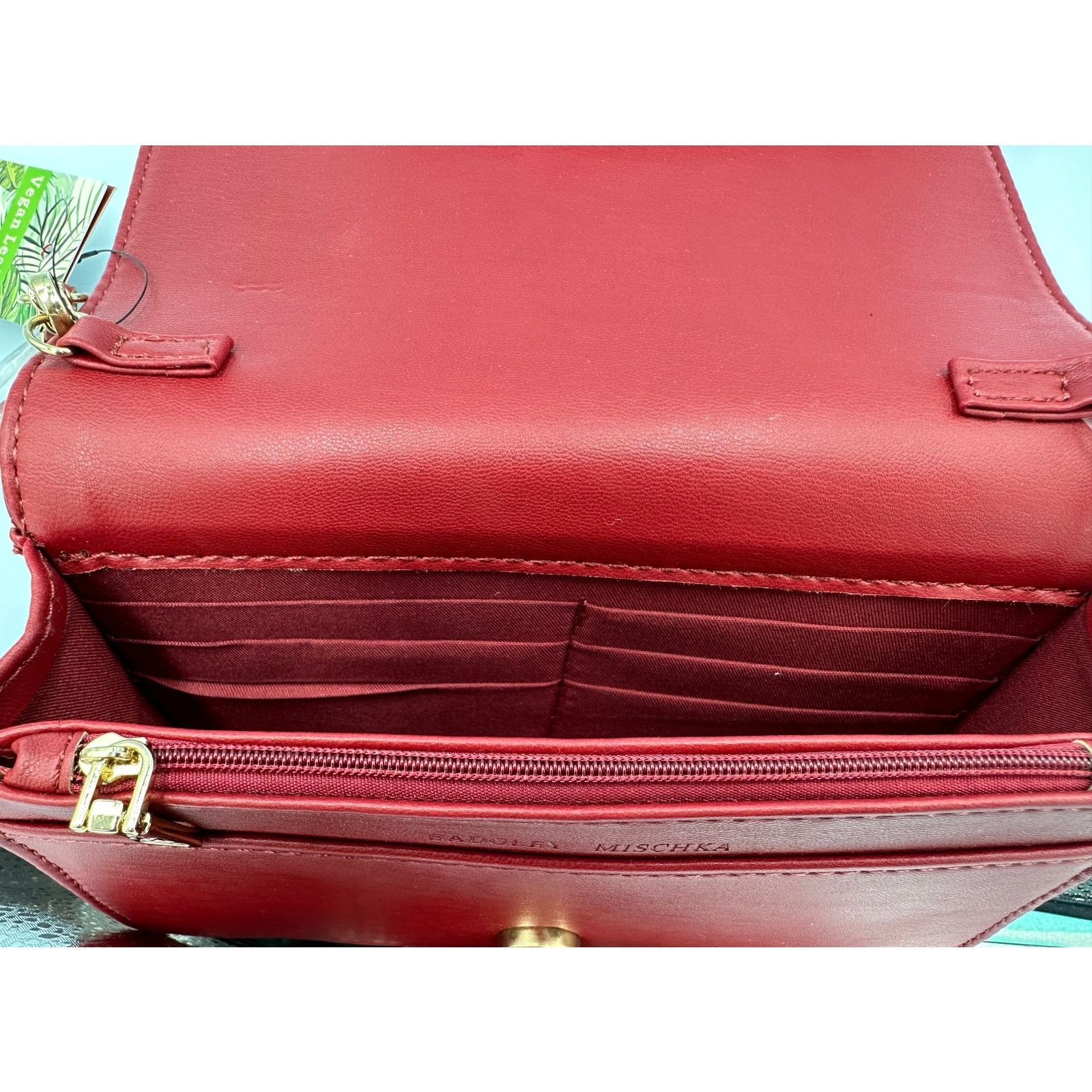 Badgley Mischka Badgley Mischka Debossed Logo Crossbody - Brick Red Size ONE SIZE - 9 Thumbnail