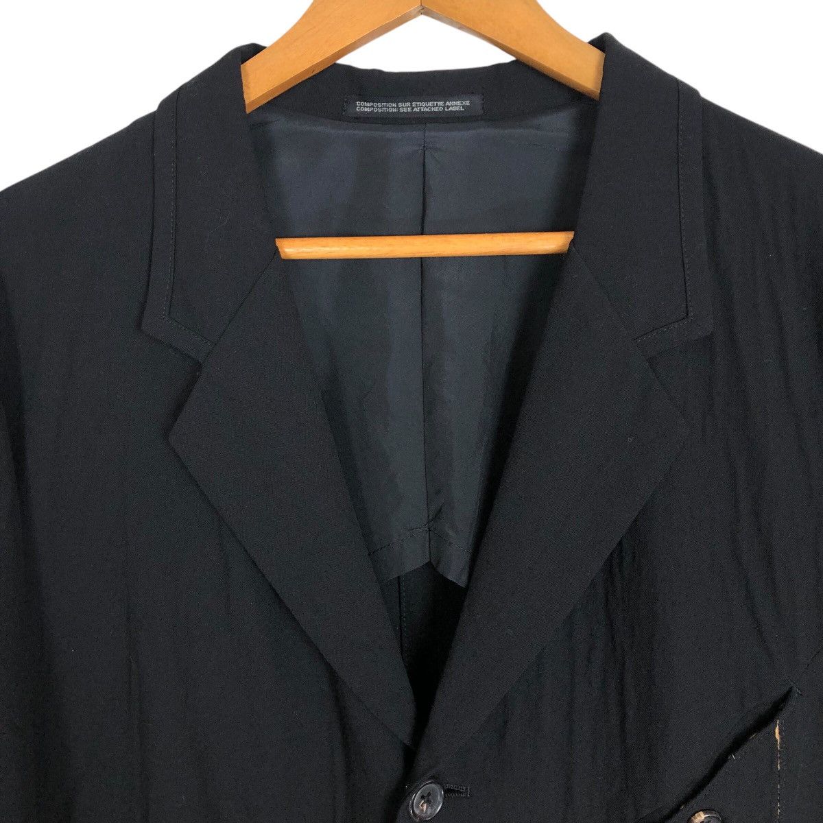 Yohji Yamamoto Vintage Yohji Yamamoto Pour Homme S/S 1999 Wool Light Jacket Size US L / EU 52-54 / 3 - 13 Thumbnail