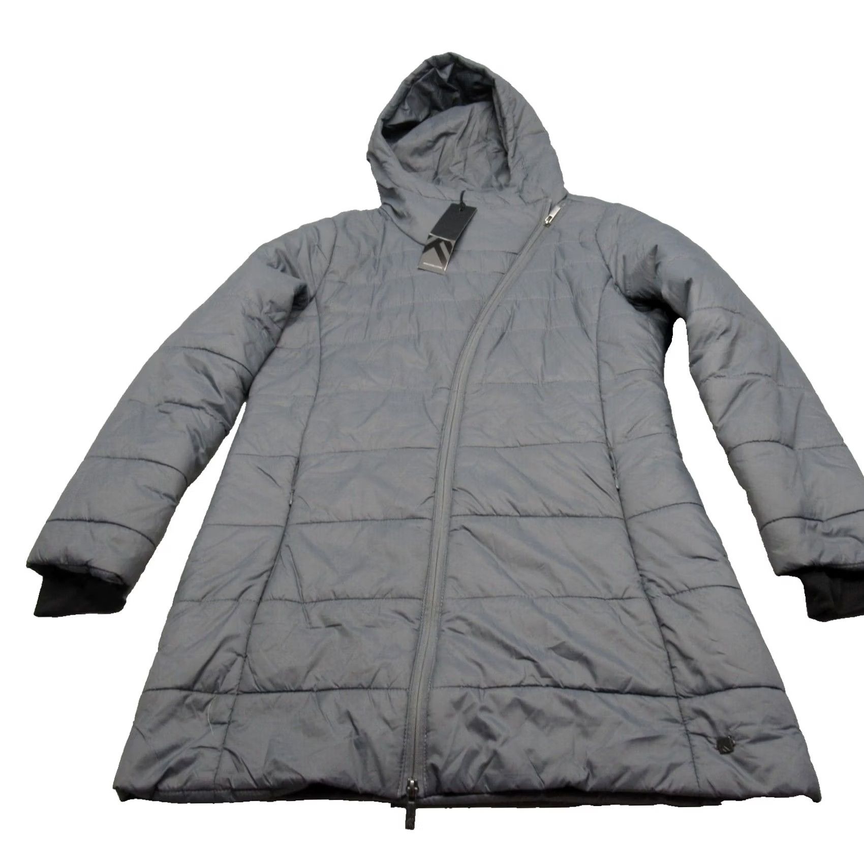 Kyodan Kyodan Outdoor Jacket Womens Large Gray Zip Hood Full Zip Puffer Hiking Camp NWD Size L / US 10 / IT 46 - 2 Thumbnail