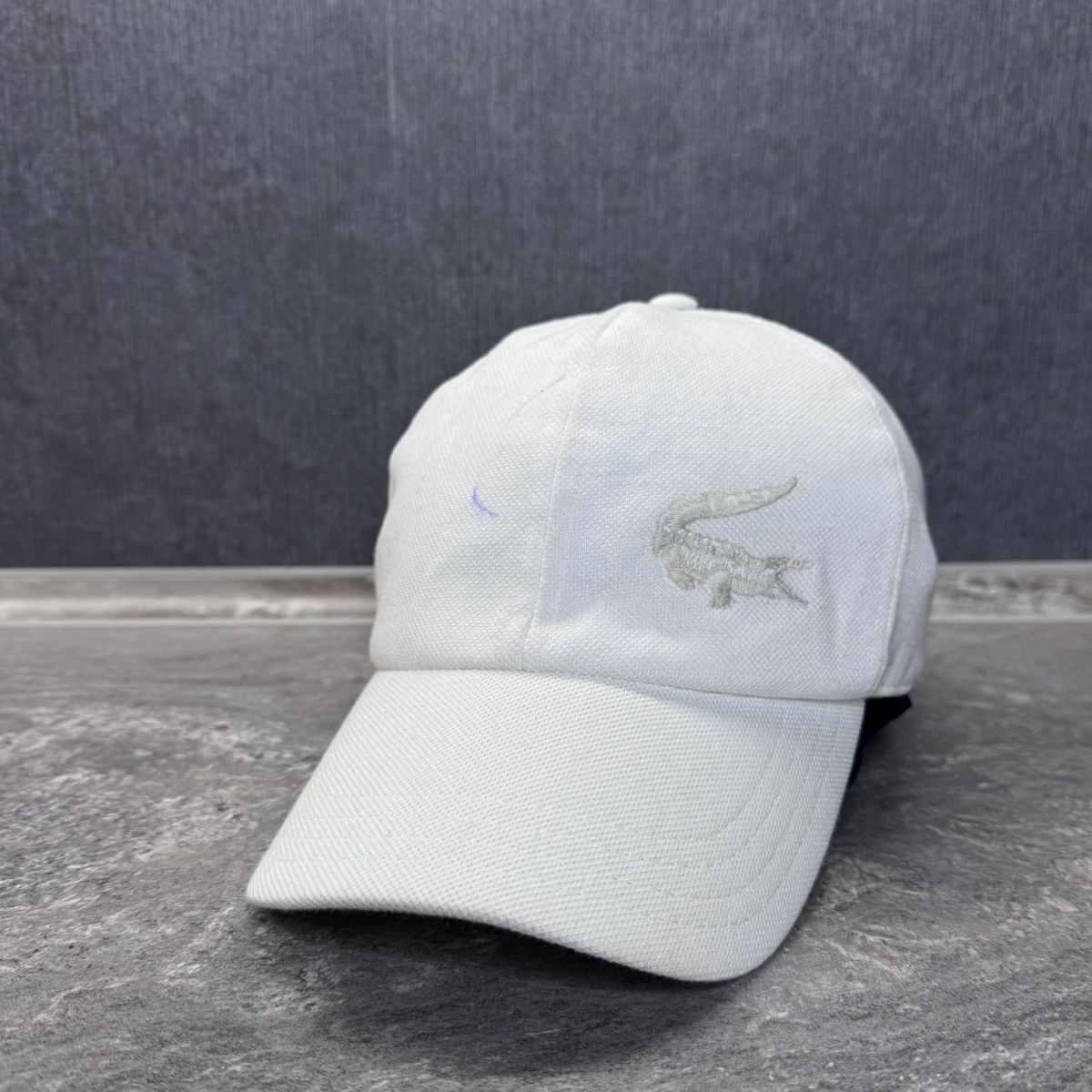 Lacoste Vintage Lacoste Baseball Cap Hat white big logo rare 90s Size ONE SIZE - 1 Thumbnail