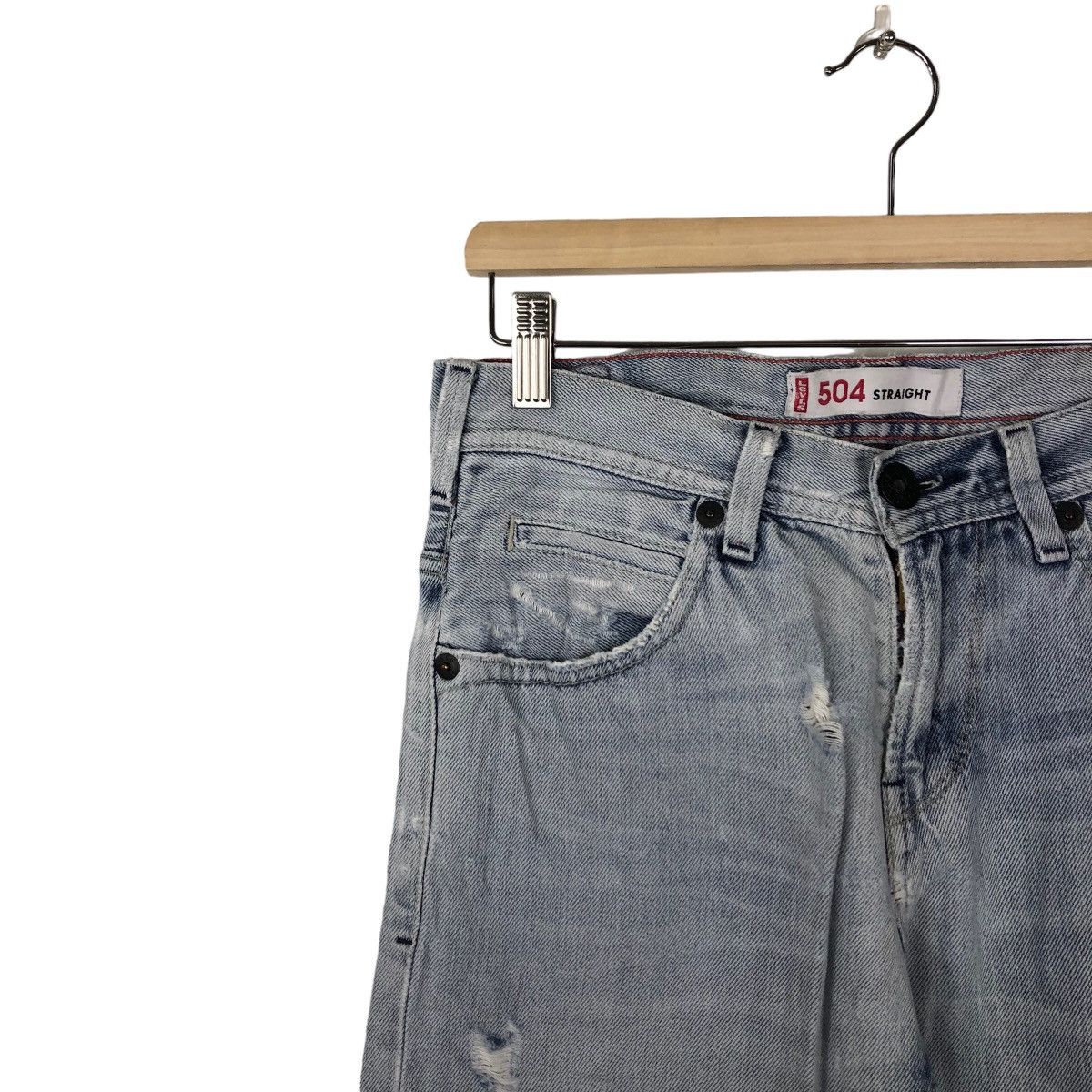 Levi's 🔥VINTAGE LEVI’S LOT 504 STRAIGHT DISTRESSED DENIM JEANS Size US 30 / EU 46 - 5 Thumbnail