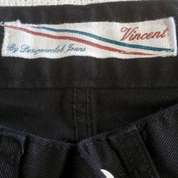 Vintage Vincent by Designerclub Jeans Aztec Embroidered Sz. 26 Black Size 26" / US 2 / IT 38 - 2 Thumbnail