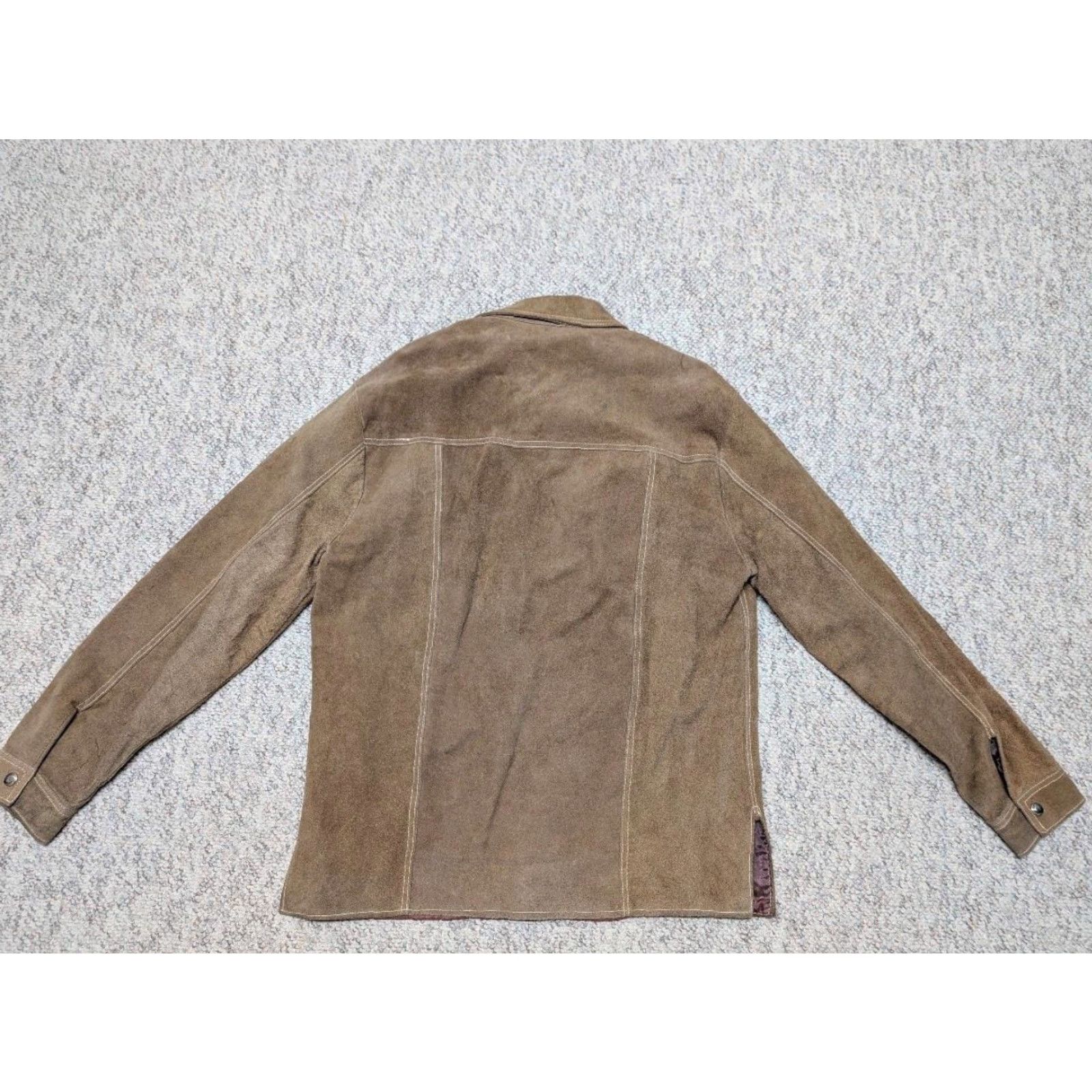 Vintage VINTAGE brown split suede cowhide leather M jacket Western Trucker Mens 40-42 1970s Size US M / EU 48-50 / 2 - 2 Thumbnail